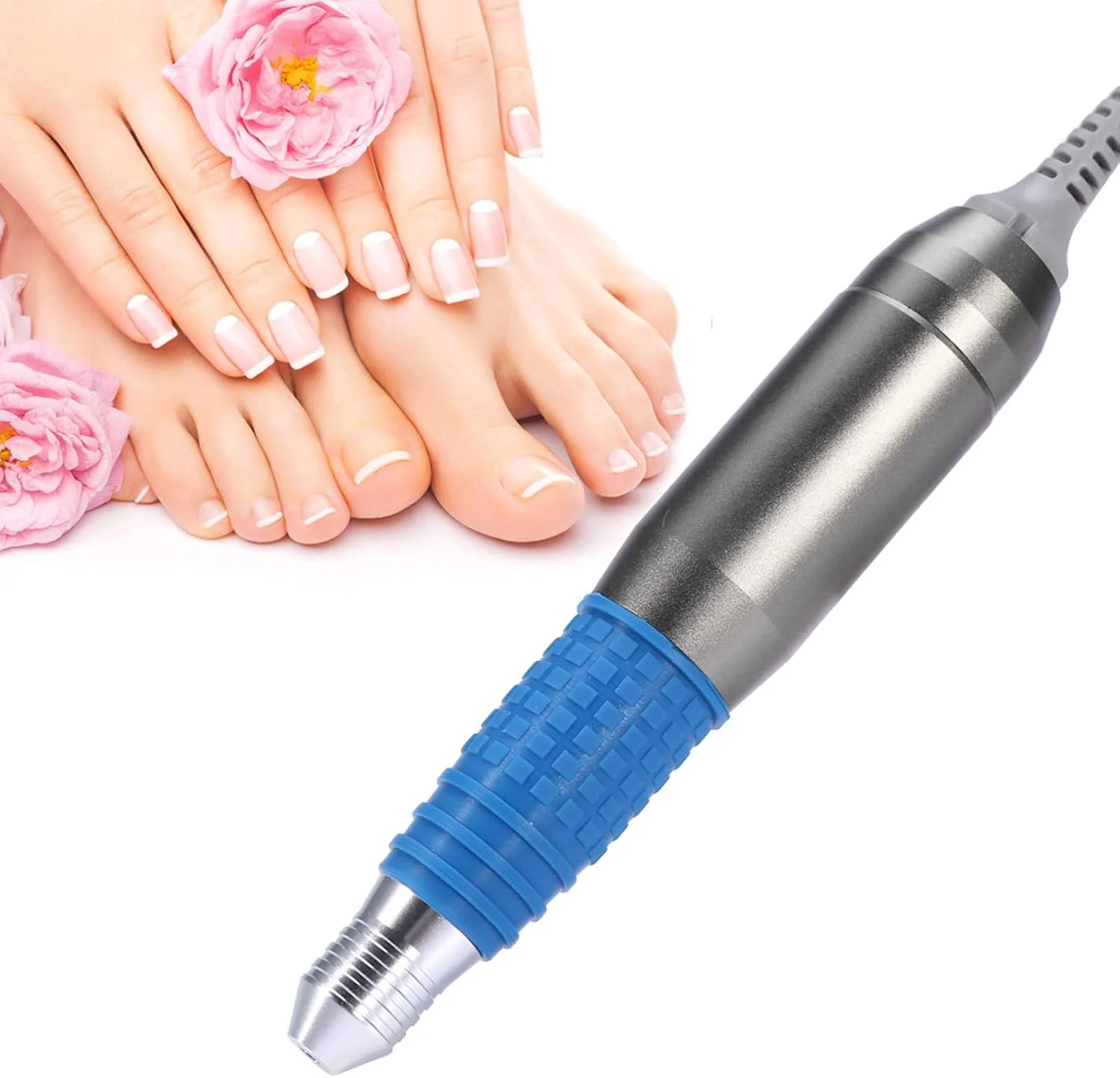 دسته هندپیس دریل ناخن 35000 دور در دقیقه، هندپیس پولیش ناخن برای دستگاه مانیکور ناخن برقی، ابزار دریل پولیش قلم سوهان ناخن