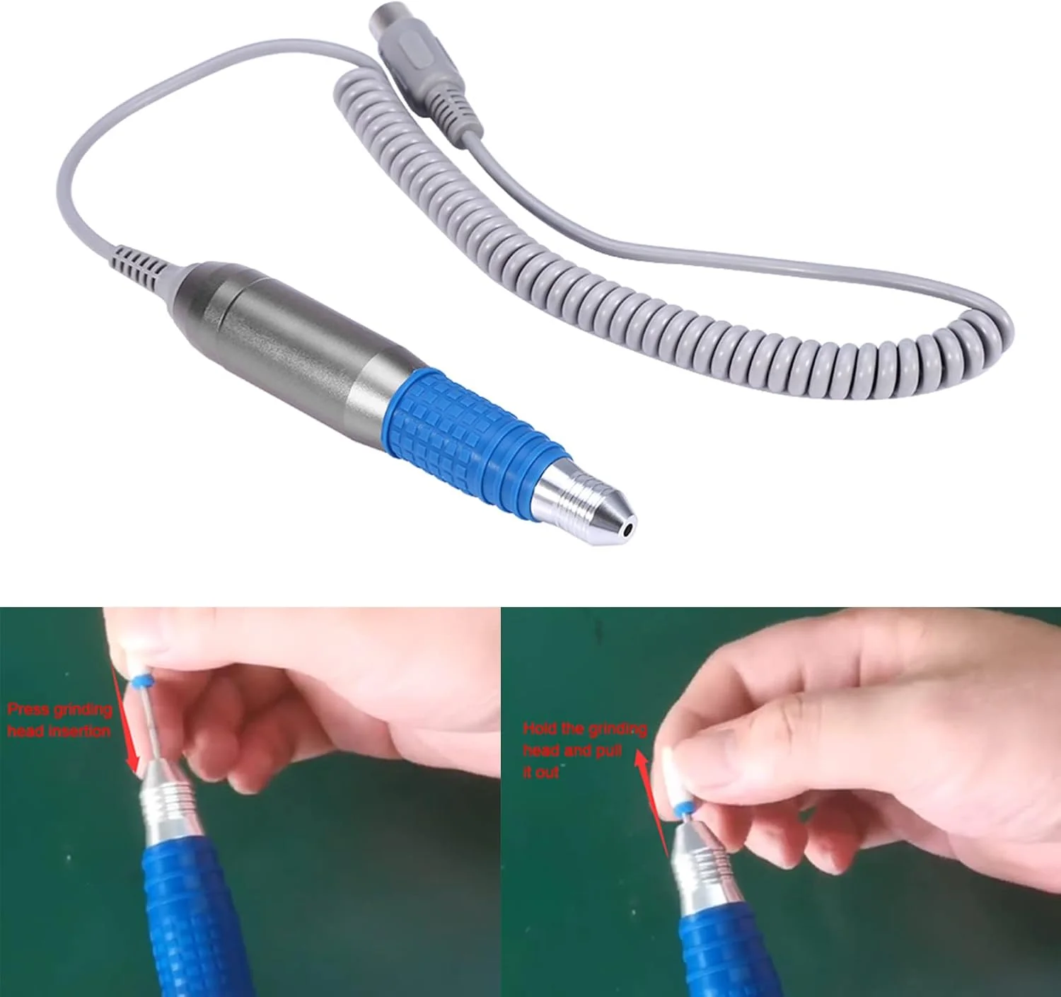 دستگاه سوهان ناخن قوی، دستگاه پولیشینگ اکریلیک 210، ست ابزار پولیشینگ و حکاکی موتور میکرو 35000 دور در دقیقه، با پایه نگهدارنده هندپیس موتور و جمع و جور، با نگهدارنده مناسب مانیکور و پدیکور