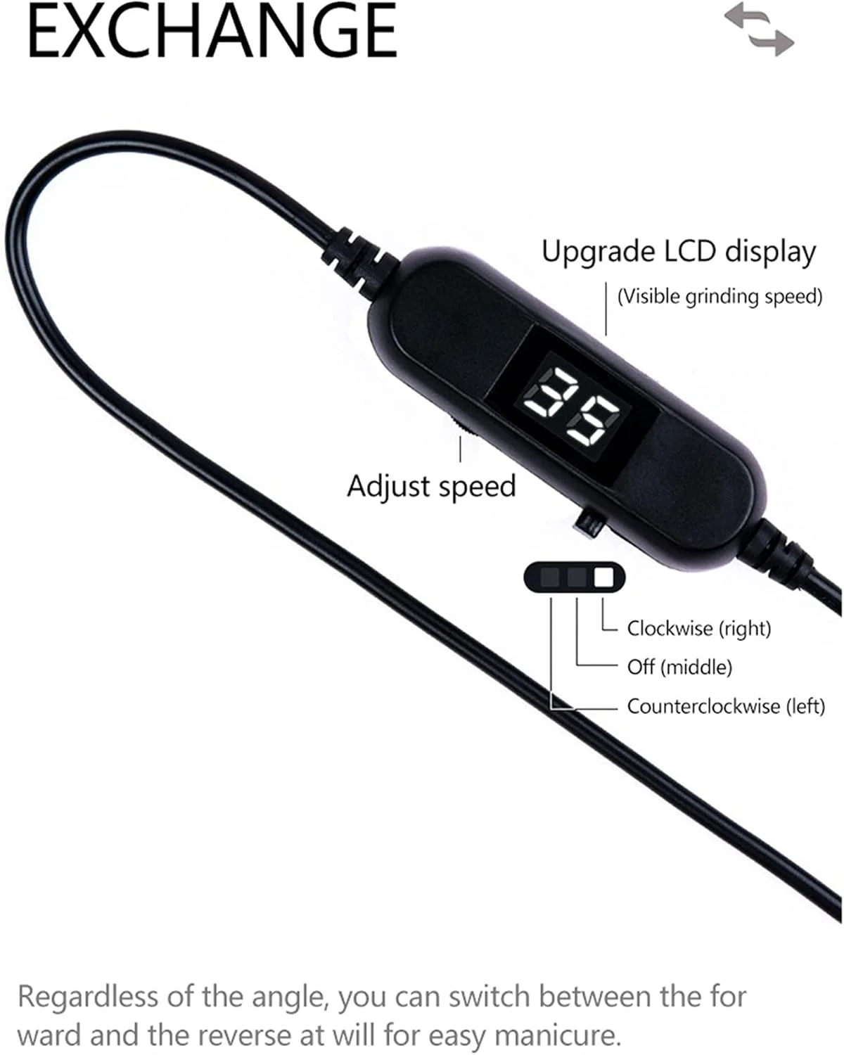 ست مراقبت از ناخن - دستگاه دریل برقی 35000 دور در دقیقه، مجموعه سوهان پولیش ژل مانیکور، ابزار حرفه ای برای سالن