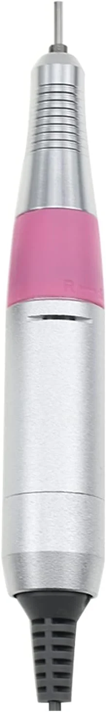 دستگاه سوهان برقی ناخن 35000 دور در دقیقه، دسته فلزی با قفل چرخشی، مناسب برای مانیکور، ابزار طراحی ناخن برای ناخن های طبیعی و لاک ژل (رنگ: صورتی)
