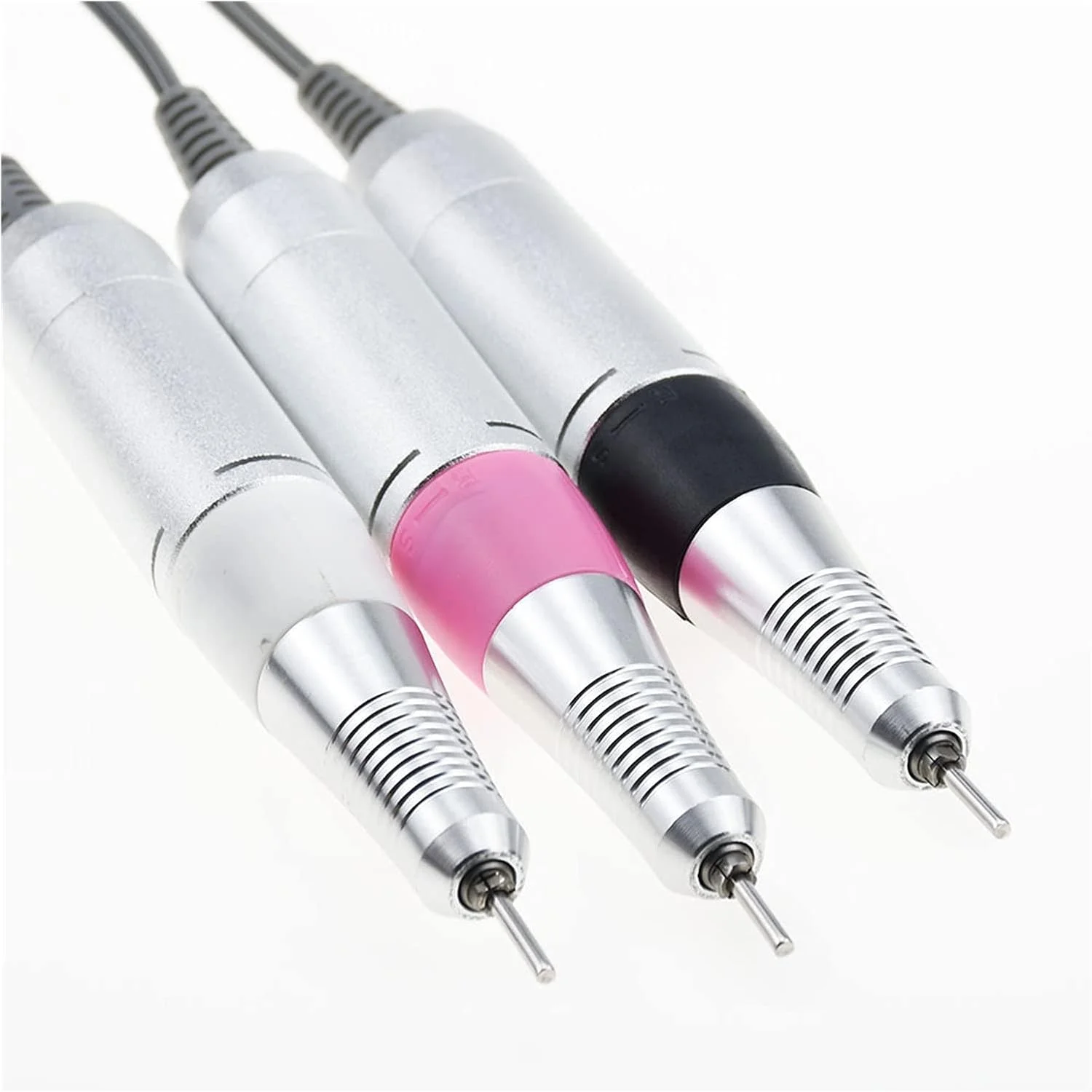 دستگاه سوهان برقی ناخن 35000 دور در دقیقه، دسته فلزی با قفل چرخشی، مناسب برای مانیکور، ابزار هنری ناخن برای ناخن های طبیعی و لاک ژل (رنگ: سفید)