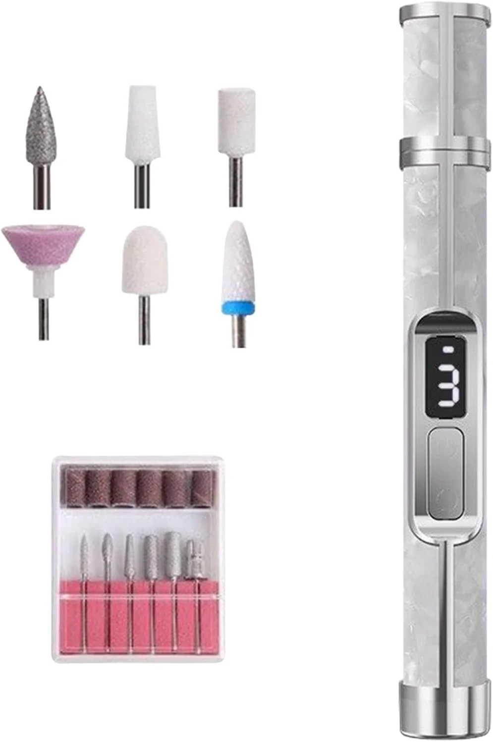 سوهان ناخن برقی | سوهان ناخن ضخیم با 3 سرعت | سنگ پای شارژی برای استفاده در خانه، سالن، مسافرت، بانوان، دختران، آقایان و افراد مبتدی در فضای باز