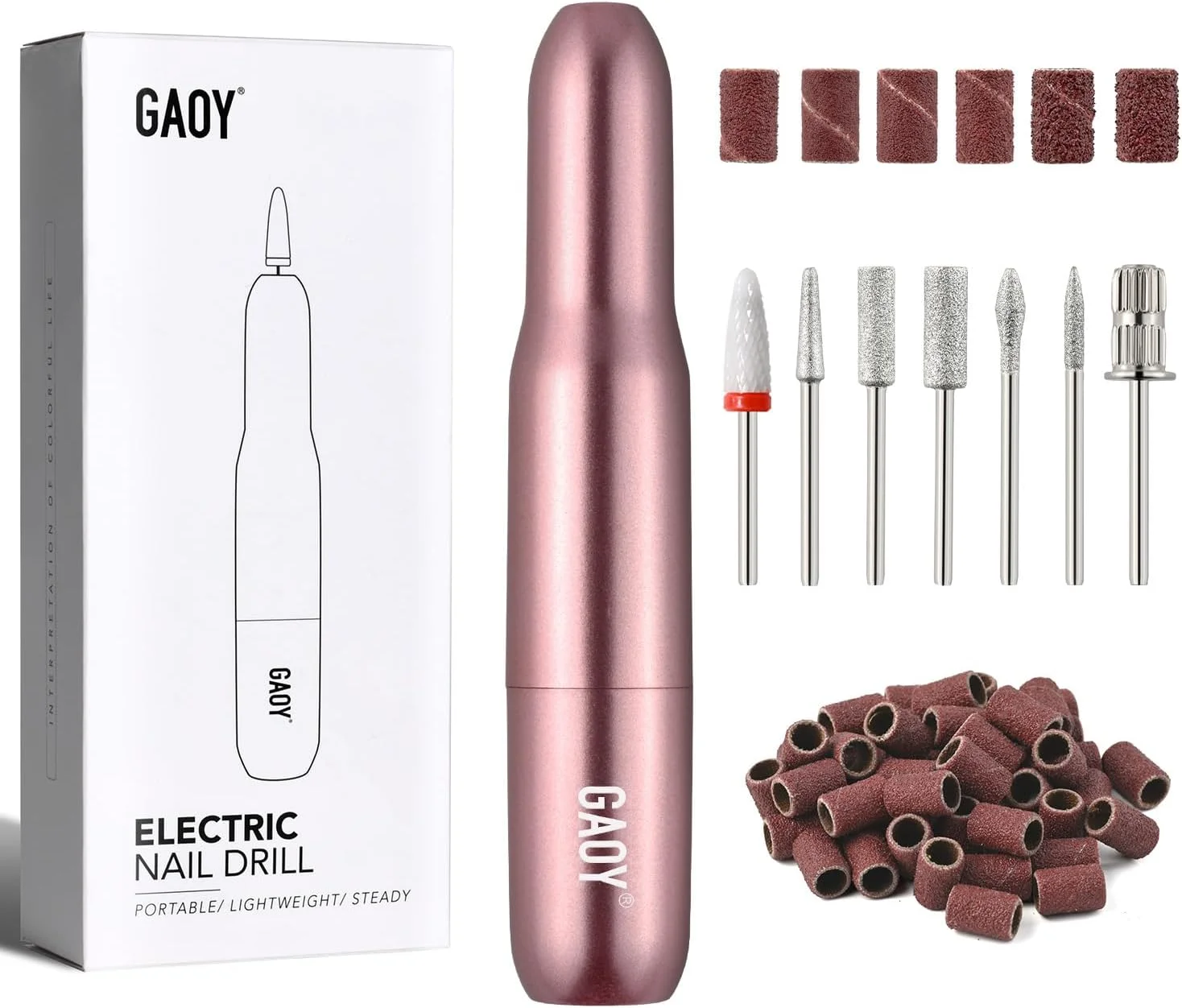 دستگاه سوهان برقی ناخن GAOY برای ناخن های اکریلیک و ژل، سوهان برقی USB، ابزار مانیکور پدیکور قابل حمل برای استفاده در منزل و سالن، صورتی دستگاه سوهان برقی ناخن GAOY برای ناخن های اکریلیک و ژل، سوهان برقی USB، ابزار مانیکور پدیکور قابل حمل برای استفاده در منزل و سالن، صورتی