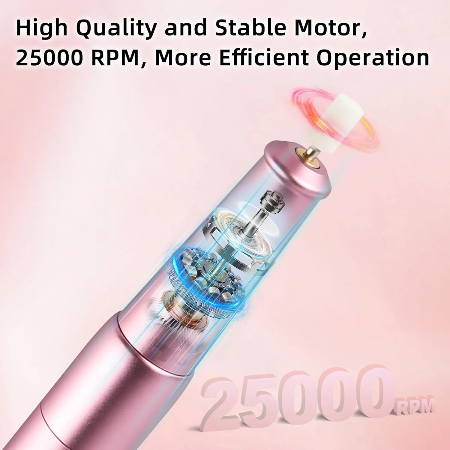 ست سوهان برقی ناخن 2 در 1 با لامپ یو وی، سوهان برقی ناخن قابل حمل و بی سیم با صفحه نمایش، ست حرفه ای مانیکور و پدیکور و پولیش ناخن برای استفاده در خانه و سالن