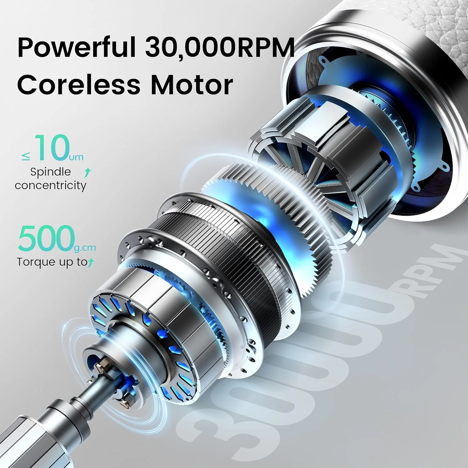 دستگاه سوهان برقی ناخن حرفه ای L'UGX با سرعت 30000 دور در دقیقه، بی سیم و قابل شارژ، مناسب برای پولیش ناخن های اکریلیک و ژلی، کیت سوهان برقی برای مانیکور و پدیکور، کم صدا و کم لرزش، 7 عدد سری سوهان، سبز