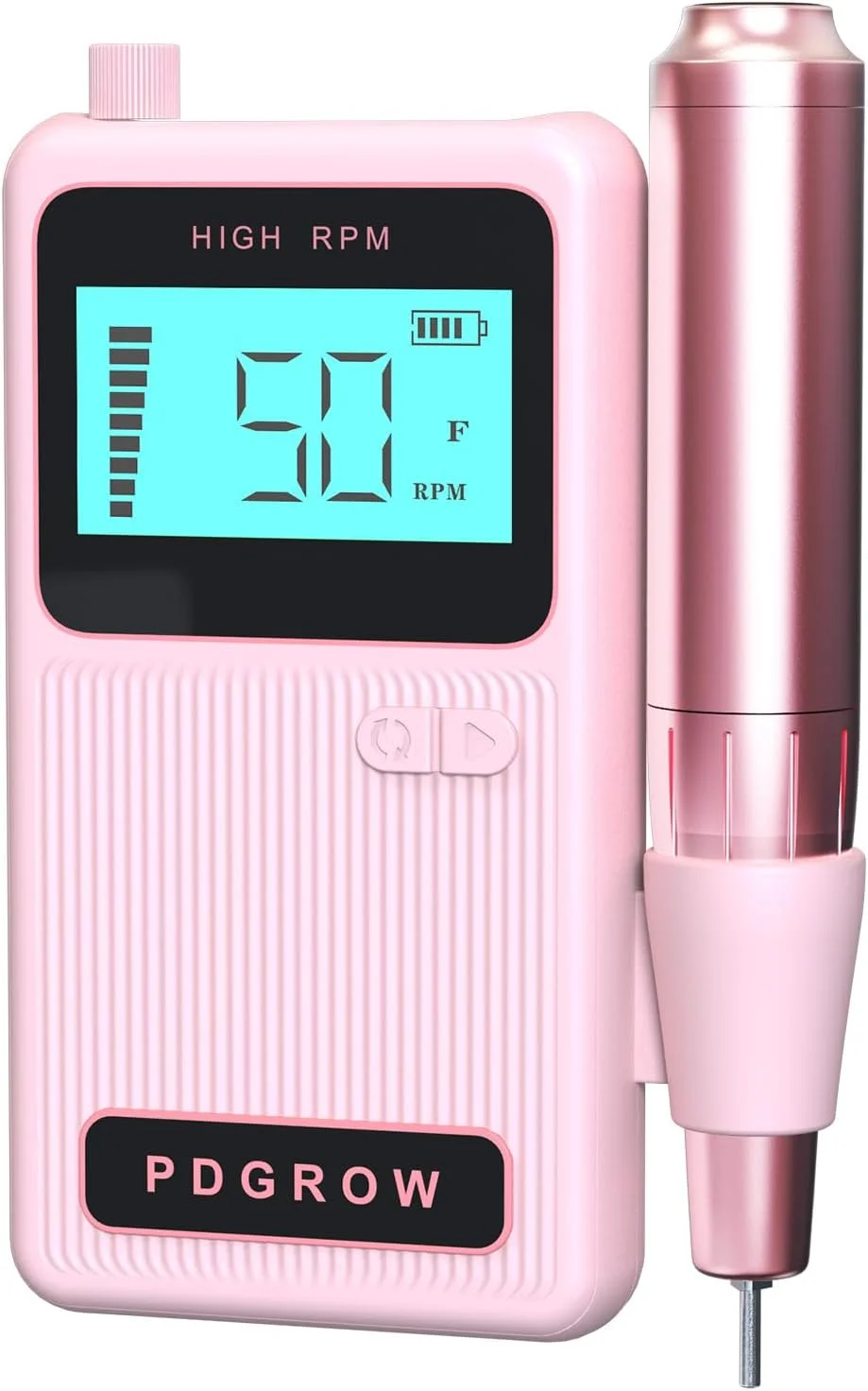 دستگاه سوهان ناخن، 50000 دور در دقیقه، برقی، بدون سیم، حرفه ای، قابل حمل، به همراه سری های مختلف، قابل شارژ و کم صدا، مناسب برای مانیکور ناخن های اکریلیک/ژل در سالن و منزل (صورتی)