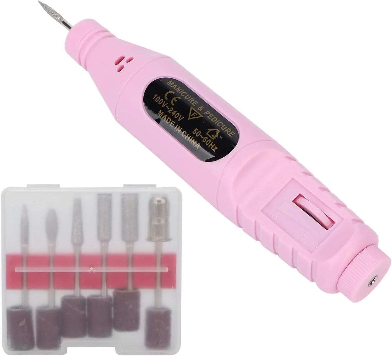 دستگاه سوهان برقی ناخن USB، دستگاه قلمی سوهان ناخن قابل حمل با 6 سری پولیش، ست سوهان برقی لاک ژل ناخن، ابزار مانیکور قابل حمل طراحی ناخن