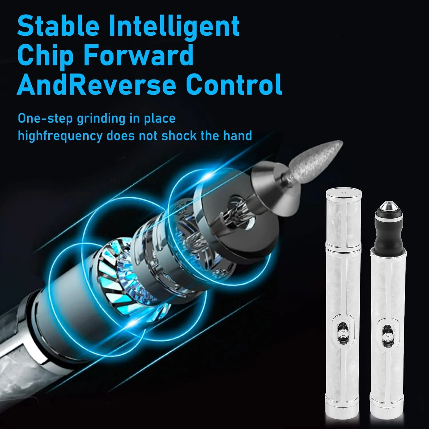 سوهان برقی ناخن برای ناخن های ضخیم پا با 18 سری سنگ زنی 20000 دور در دقیقه 4 سرعت قابل تنظیم بی صدا قابل حمل قابل شارژ برای ناخن های ژلی/اکریلیک کوتیکول های سخت استفاده در منزل و مسافرت