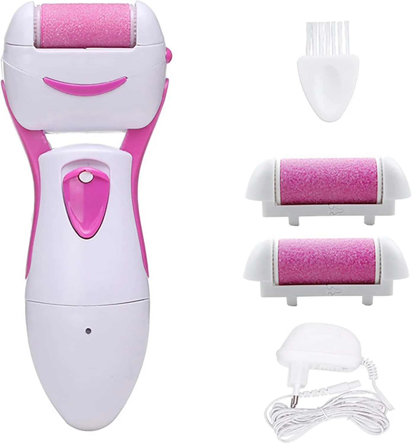 سوهان برقی پا USB، ابزار مراقبت از پا با 2 سری غلتکی برای پوست پاشنه پا، آبی (صورتی)