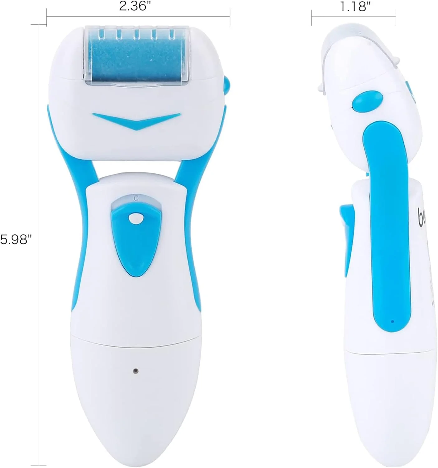 سوهان برقی پا USB، ابزار مراقبت از پا با 2 سری غلتکی برای پوست پاشنه پا، آبی (صورتی)