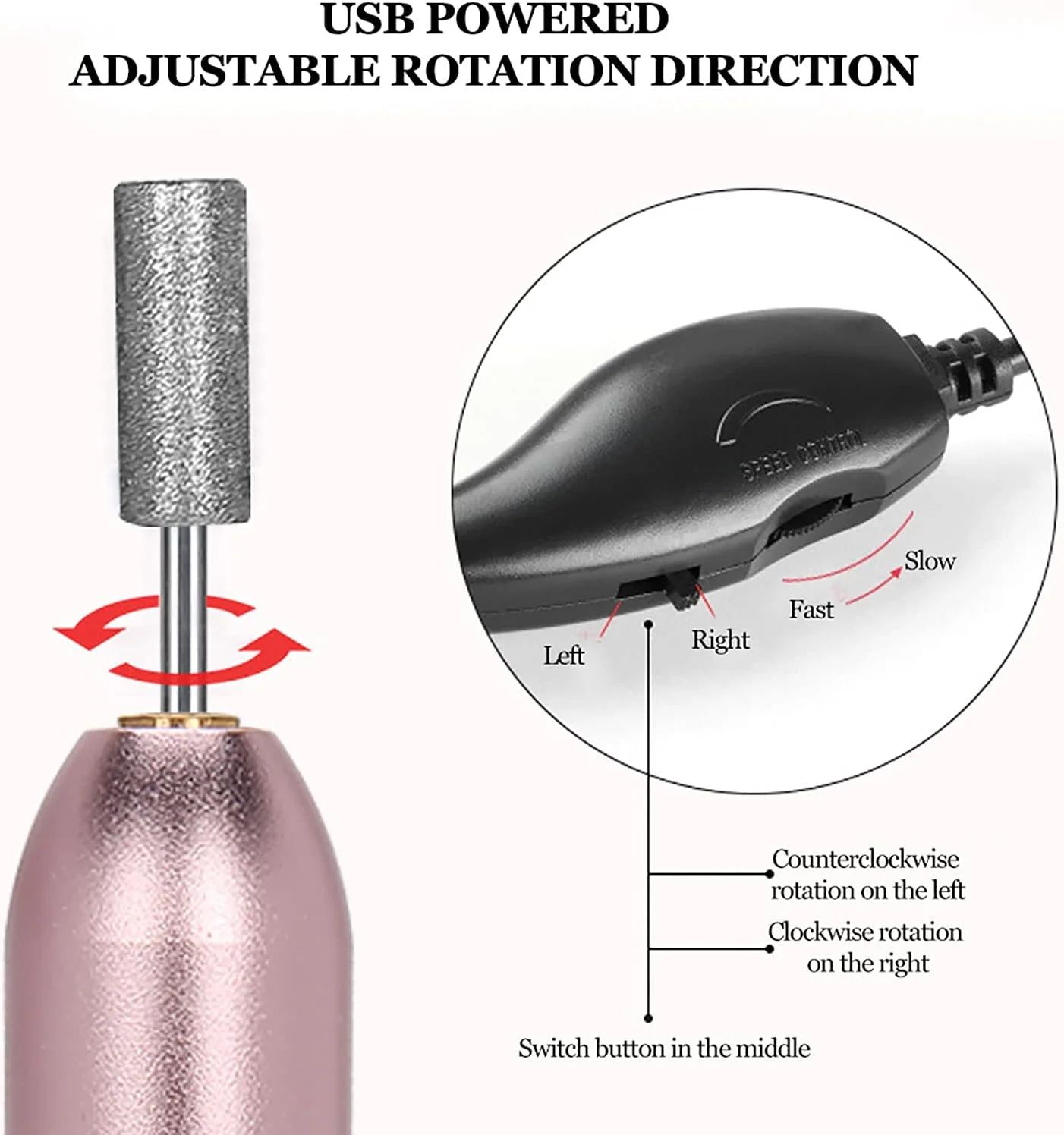 دستگاه سوهان ناخن فرن متریال، دستگاه سوهان ناخن، استفاده آسان و مناسب برای سالن های زیبایی خانگی، سوهان برقی ناخن، پولیشر برقی ناخن برای مانیکور
