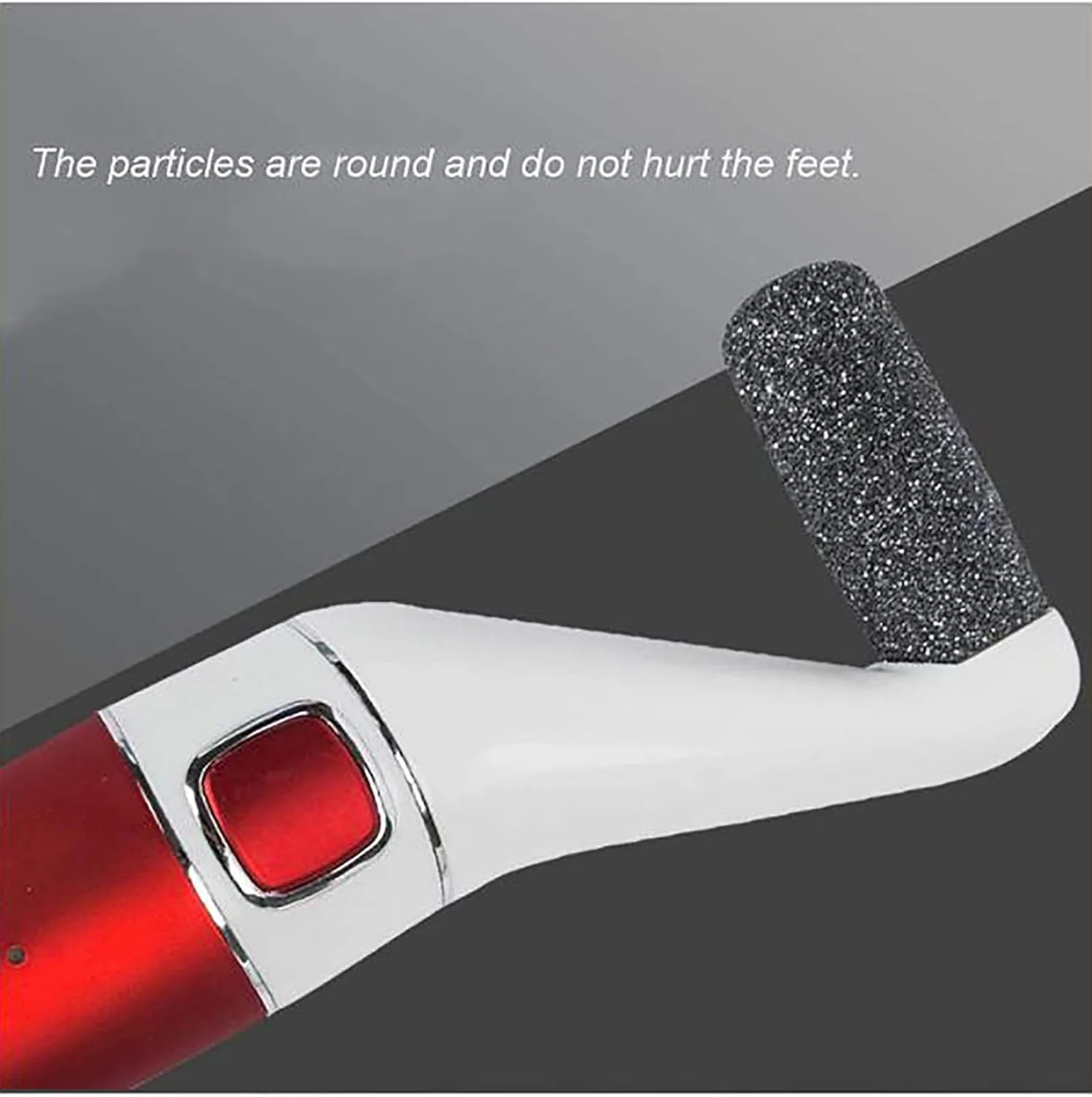 سوهان برقی قابل حمل پا USB، ابزار حرفه ای پدیکور با 2 سری غلتکی و 1 برس تمیز کننده، خاکستری (خاکستری)