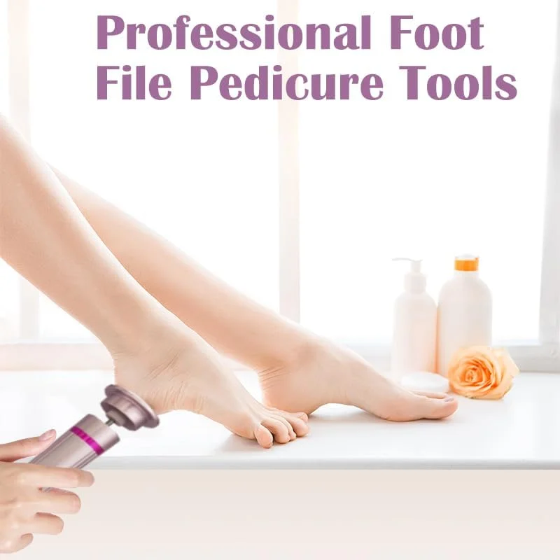 سوهان برقی پا 2 در 1 مدل Ideal Swan، سوهان پا با 9 سرعت قابل تنظیم به همراه دیسک های سمباده و سرهای سنگ زنی، از بین برنده پینه و پوست مرده برای آقایان و بانوان (صورتی)