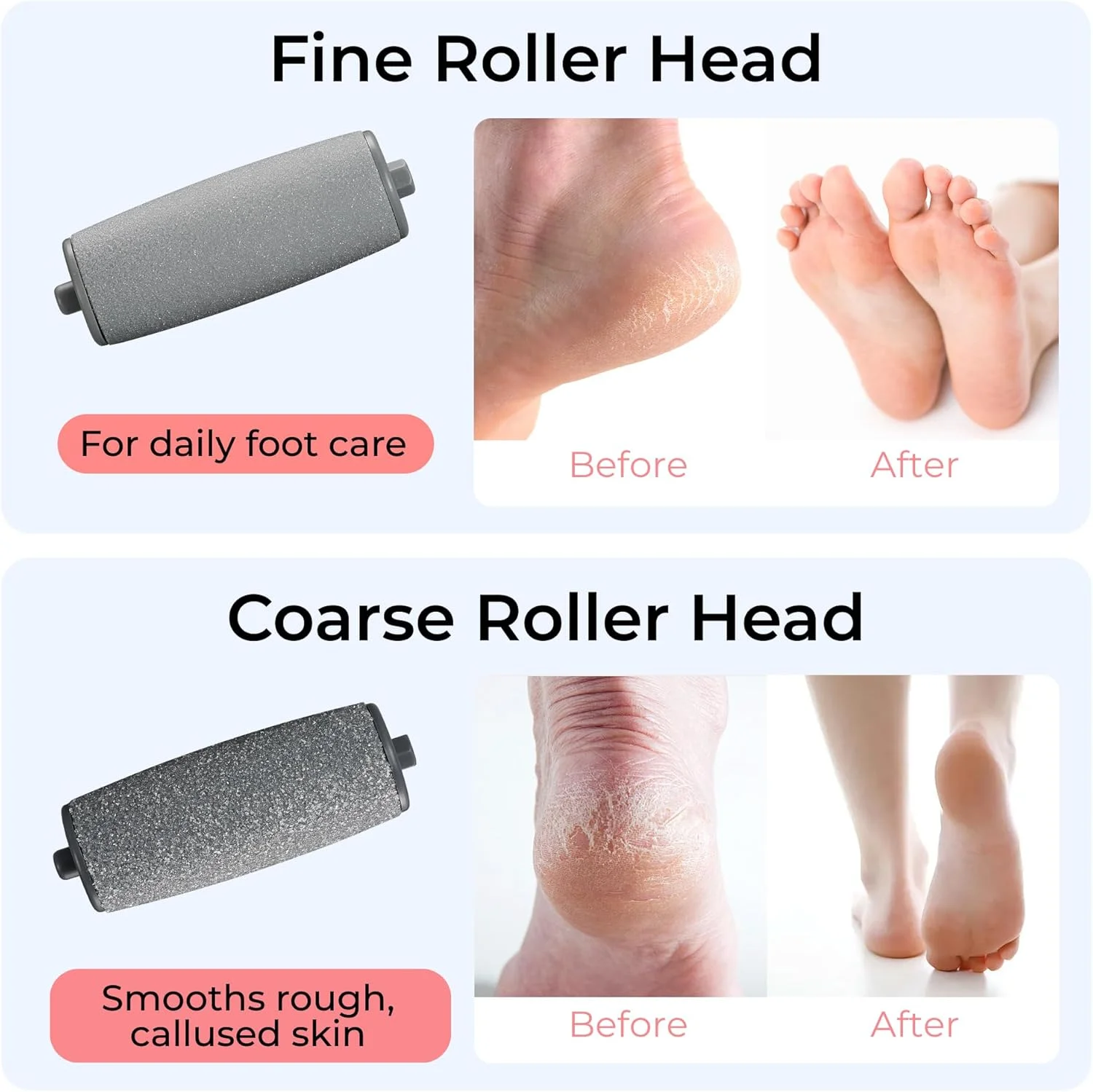 سوهان برقی پدیکور BarberBoss مدل QR-5102، از بین برنده پینه پا، قابل حمل، دارای سری های سمباده نرم و زبر، ضد آب، دارای قفل مسافرتی و شارژ USB