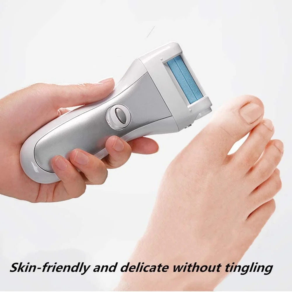 سوهان برقی پا چند سر قابل تعویض، پدیکور، از بین برنده پینه و پوست سخت، فایل برقی پا با 4 سر غلطکی، ضد آب IPX3