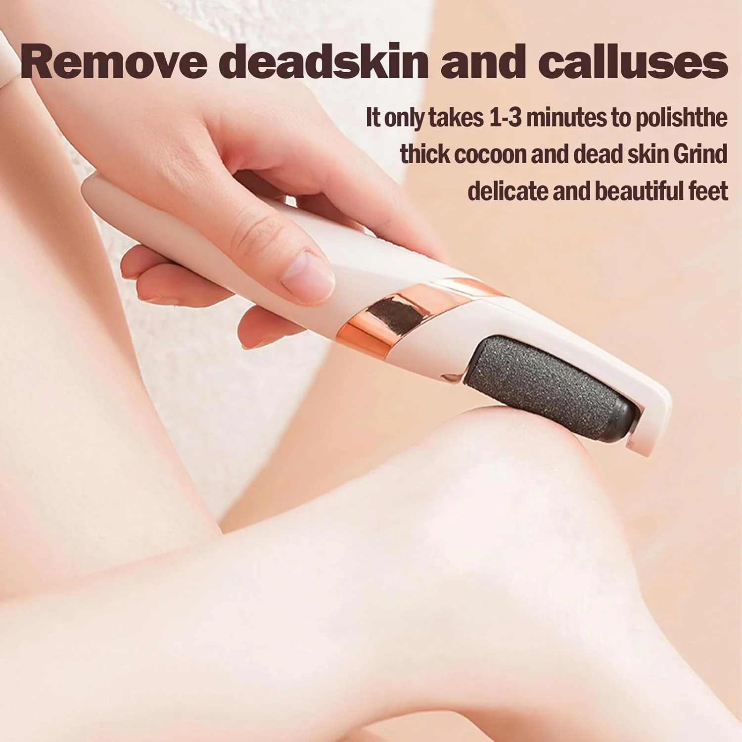 سوهان برقی پدیکور پا FUG با 2 سری غلتکی، سوهان برقی قابل شارژ USB برای از بین بردن پوست های سفت و مرده