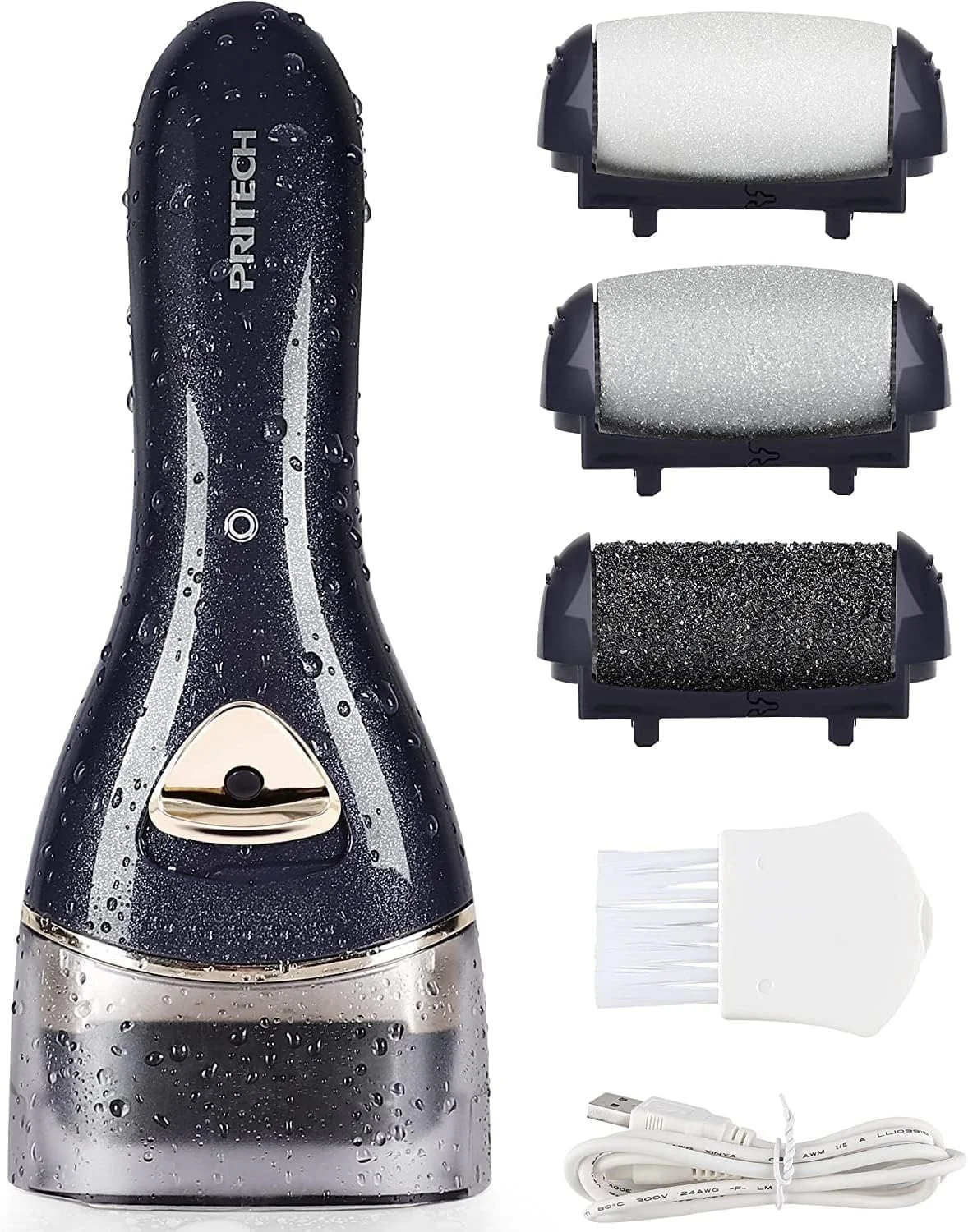 سوهان برقی پا شارژی، ابزار پدیکور الکترونیکی قابل حمل، کیت سوهان برقی پا، مراقبت حرفه ای از پا برای پوست های مرده، ترک خورده و خشک، هدیه ای ایده آل (مشکی) ...