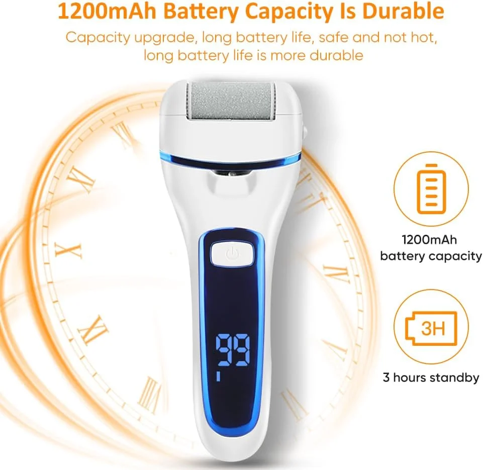 ست برتر از بین برنده پینه پا برقی 18 تکه، سوهان برقی پا برای از بین بردن پوست مرده، ابزار از بین برنده پینه پا، پدیکور برقی، ست سوهان برقی پا