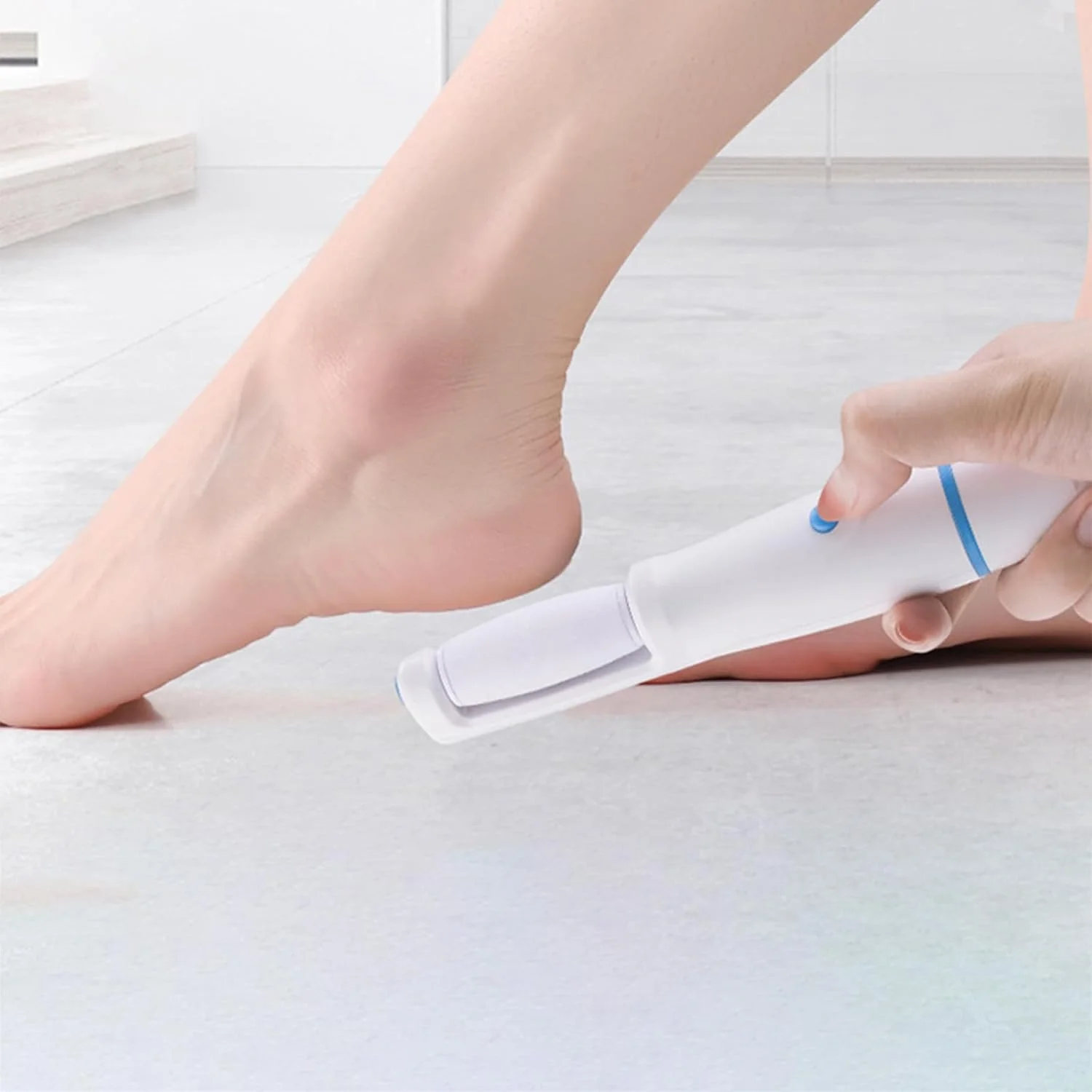 سوهان برقی پا و از بین برنده پینه، از بین برنده پوست سخت پینه پا، کیت مراقبت از پا ابزار پدیکور برای پوست خشک و ترک خورده، آبی