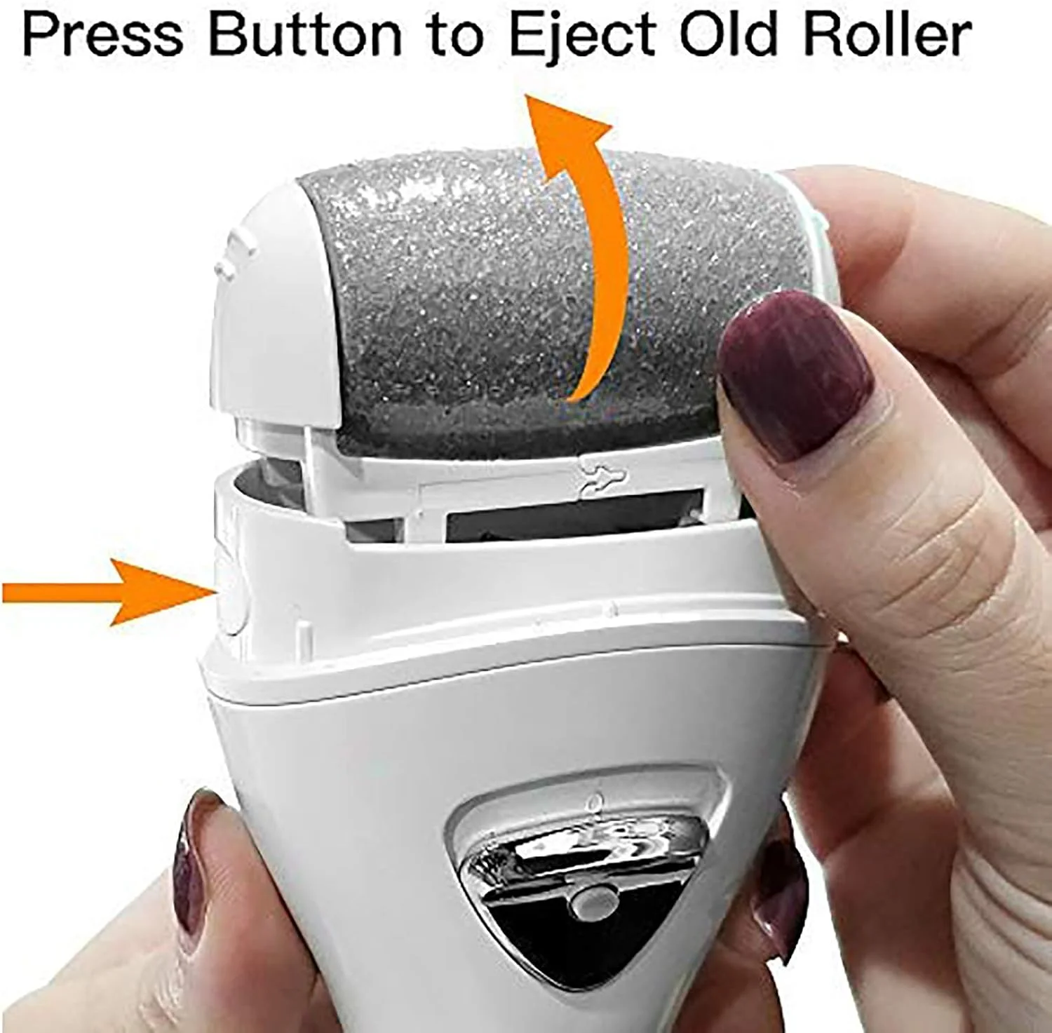 غلتک یدکی سنگ پا برقی پریتک، بسته 6 عددی، مناسب ابزار پدیکور پا، 2 زبر خیلی زیاد، 2 زبر معمولی، 2 نرم (1138-سفید/1138-صورتی/1138-مشکی)