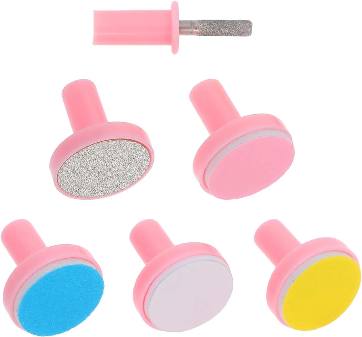 FRCOLOR 6 عدد پد سوهان ناخن نوزاد، سری های سنگ زنی ناخن برقی نوزاد، پدهای جایگزین سوهان ناخن برای تریمر ناخن برقی استاندارد