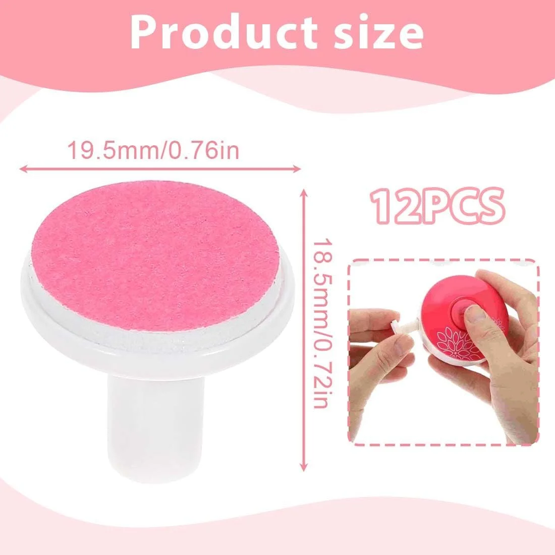 ۱۲ عدد سری سمباده ناخن نوزاد، سری های سنگ زنی جایگزین برقی برای ماشین اصلاح ناخن، لوازم جانبی حرفه ای