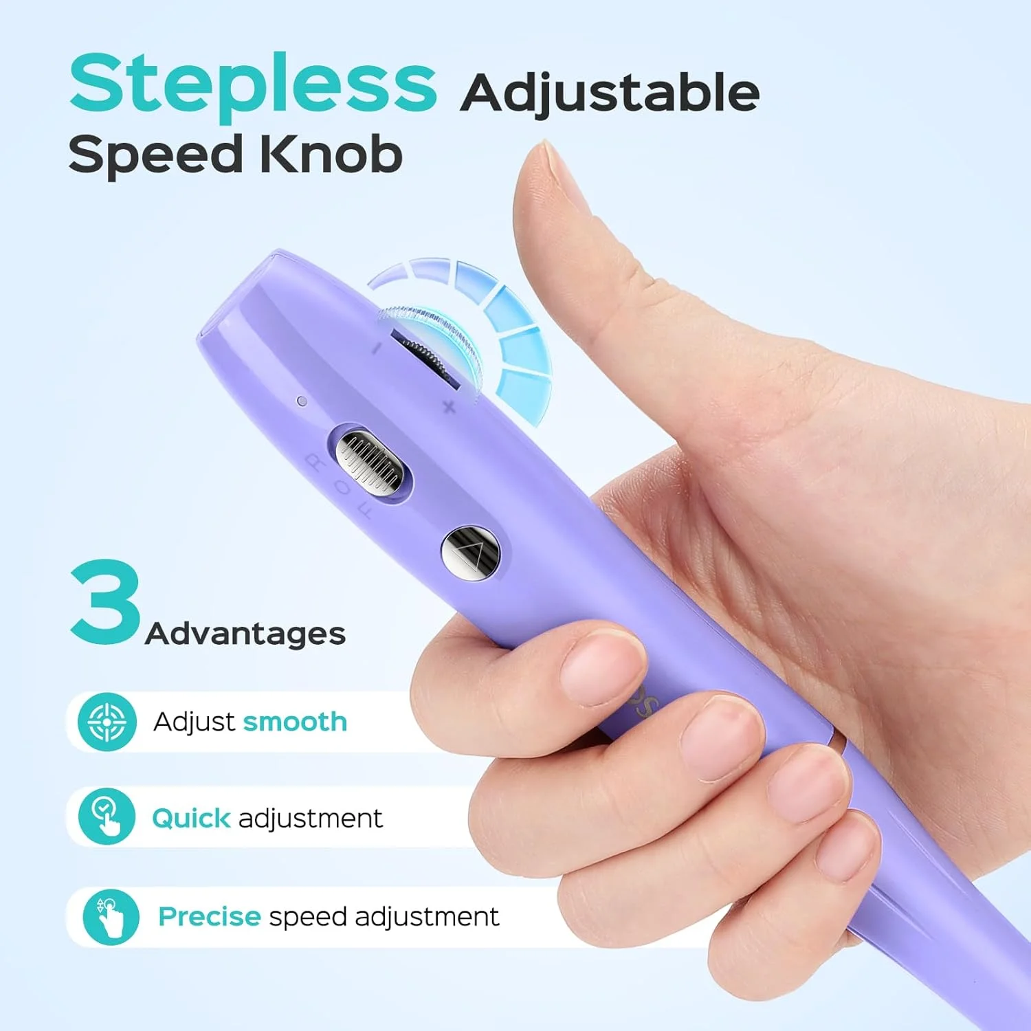 دستگاه سوهان ناخن برقی بی‌سیم COSLUS با دکمه تنظیم سرعت پیوسته برای لاک ژل، پودر دیپ، کیت حرفه‌ای قابل حمل مانیکور پدیکور قابل شارژ برای استفاده در منزل و سالن