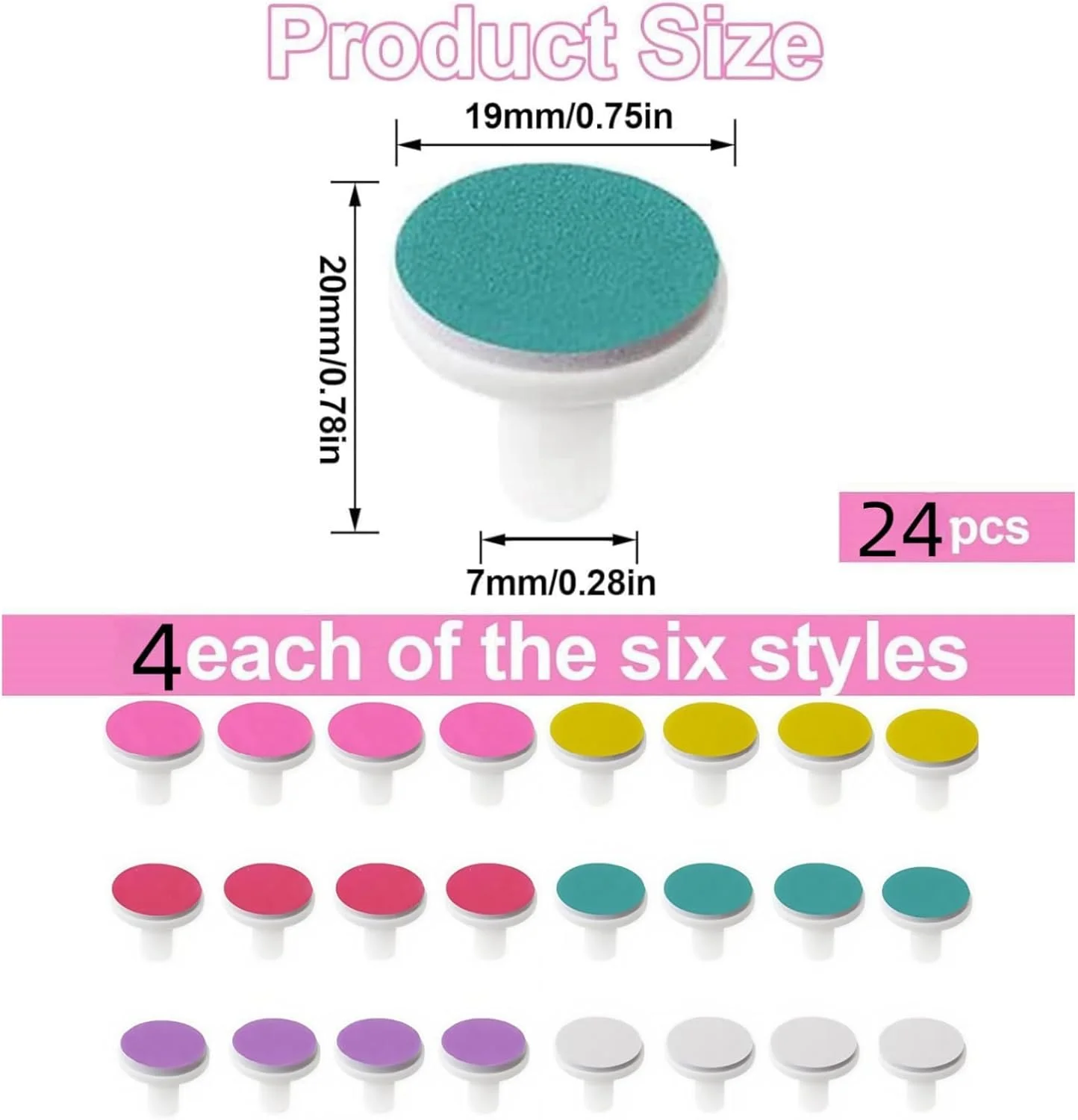 ۲۴ عدد سوهان ناخن نوزاد، سوهان ناخن برقی، پدهای تعویضی برای کاتر ناخن، سری های سنگ زنی، ست مراقبت از ناخن کودک، سوهان ناخن حرفه ای