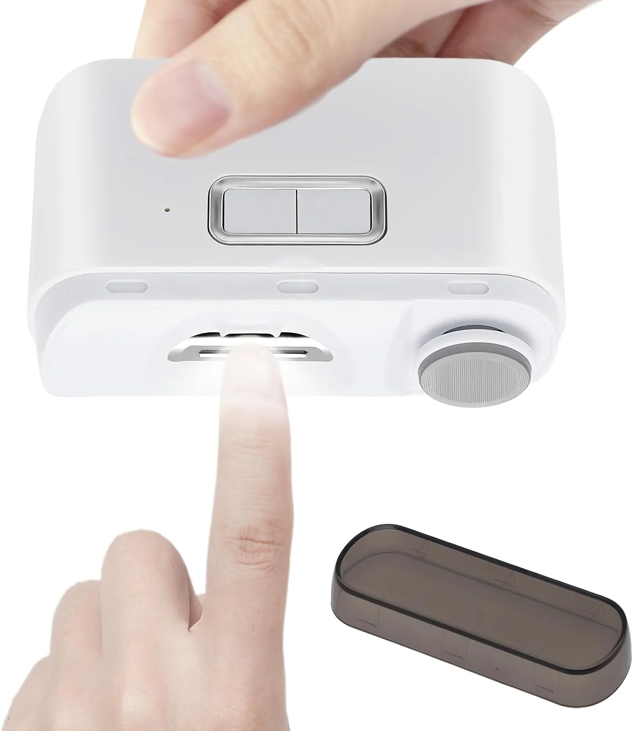 ناخن گیر برقی، سوهان ناخن 2 در 1 کودک، ناخن گیر و پولیشر برقی اتوماتیک، ماشین اصلاح ناخن برقی با چراغ LED برای نوزادان، کودکان، بزرگسالان و سالمندان