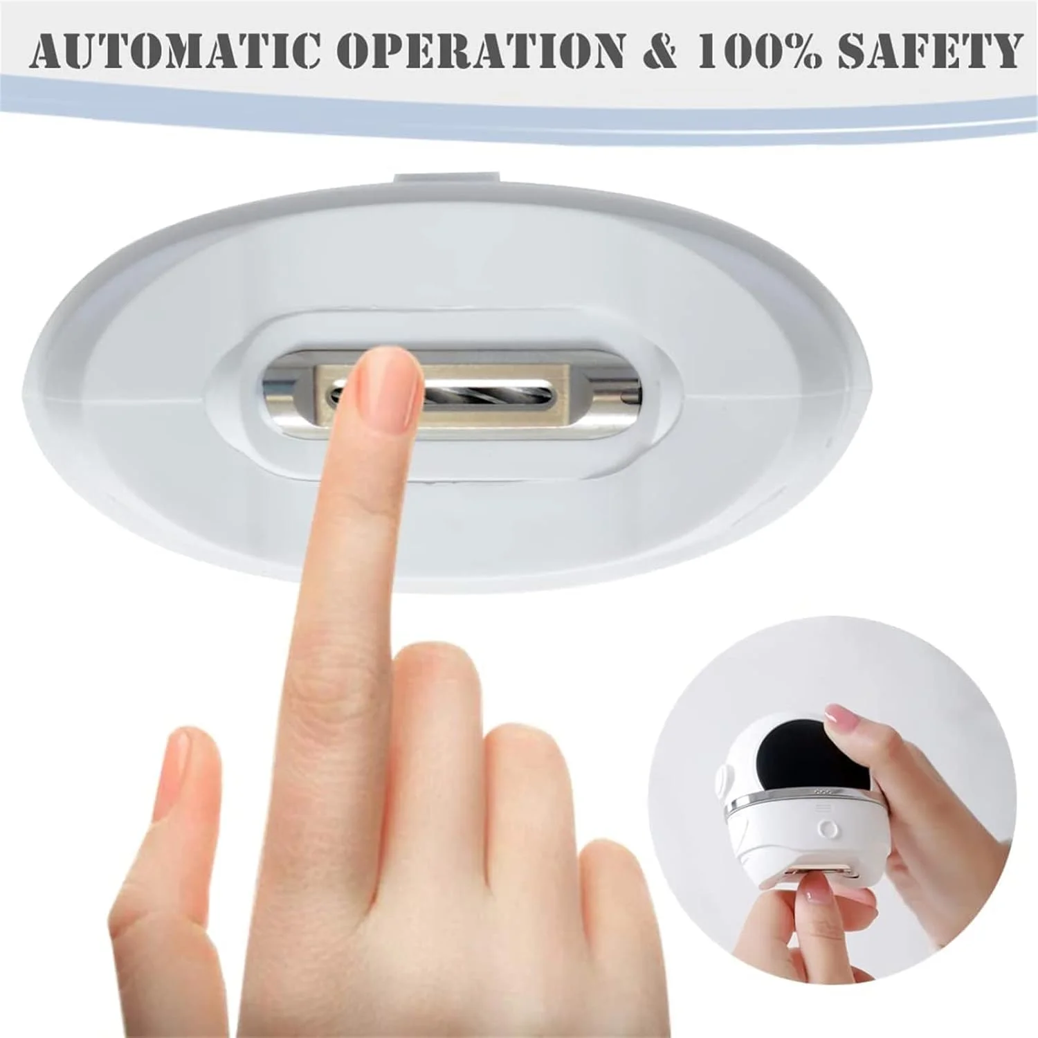 ناخن گیر برقی فنری X، قیچی خودکار پیرایش ناخن، ناخن گیر و سوهان 2 در 1، ابزار حرفه ای مانیکور ناخن، مناسب برای بزرگسالان، سالمندان، نوزادان، کودکان، مردان و زنان