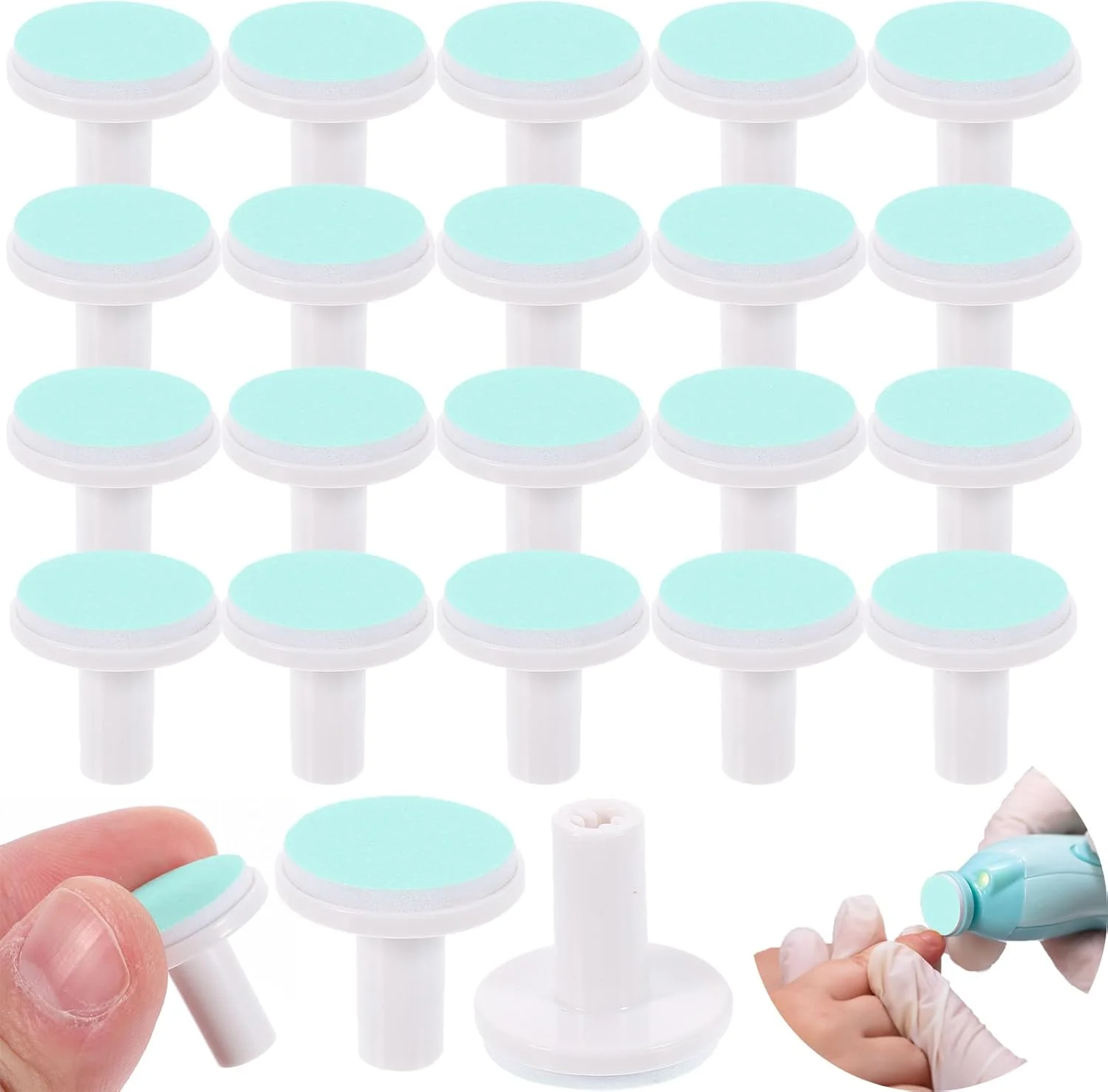 ۲۴ عدد پد جایگزین ناخن گیر نوزاد، پد سوهان ناخن نوزاد، سری های سنگ زنی ناخن برقی نوزاد برای ناخن گیر برقی استاندارد کودک برای نوزاد تازه متولد شده