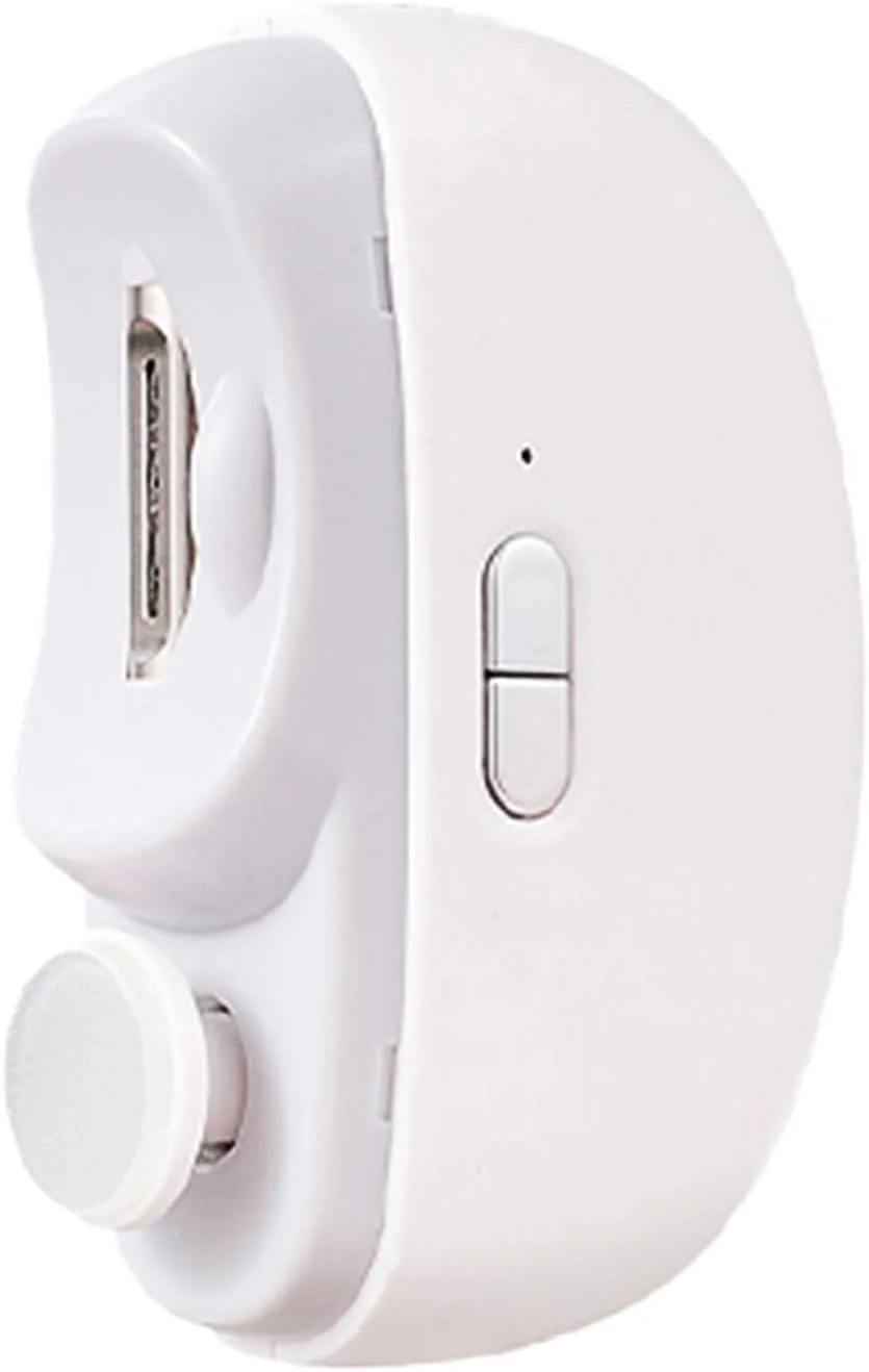 ناخن گیر برقی نافاس، پولیش ناخن، سوهان ناخن 2 در 1، ناخن گیر ایمن کودک با چراغ LED، 2 سرعته، دارای محفظه جمع آوری ناخن، قابل شارژ با Type-C برای کودکان، سالمندان و بزرگسالان