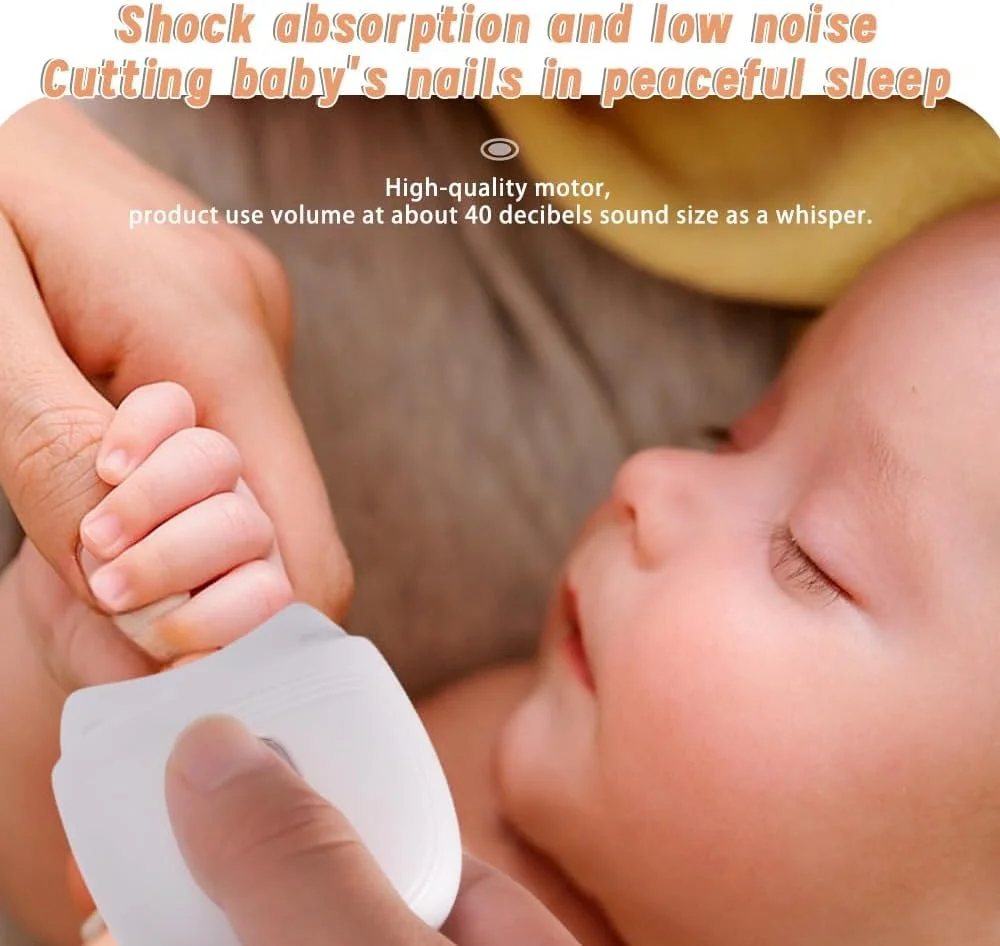 ناخن گیر، ناخن گیر برقی اتوماتیک با نور و 2 سرعت، طراحی 2 در 1 شامل ناخن گیر و سوهان، دارای محفظه نگهداری خرده ناخن، ناخن گیر ایمن قابل شارژ USB برای نوزاد، کودک و بزرگسال