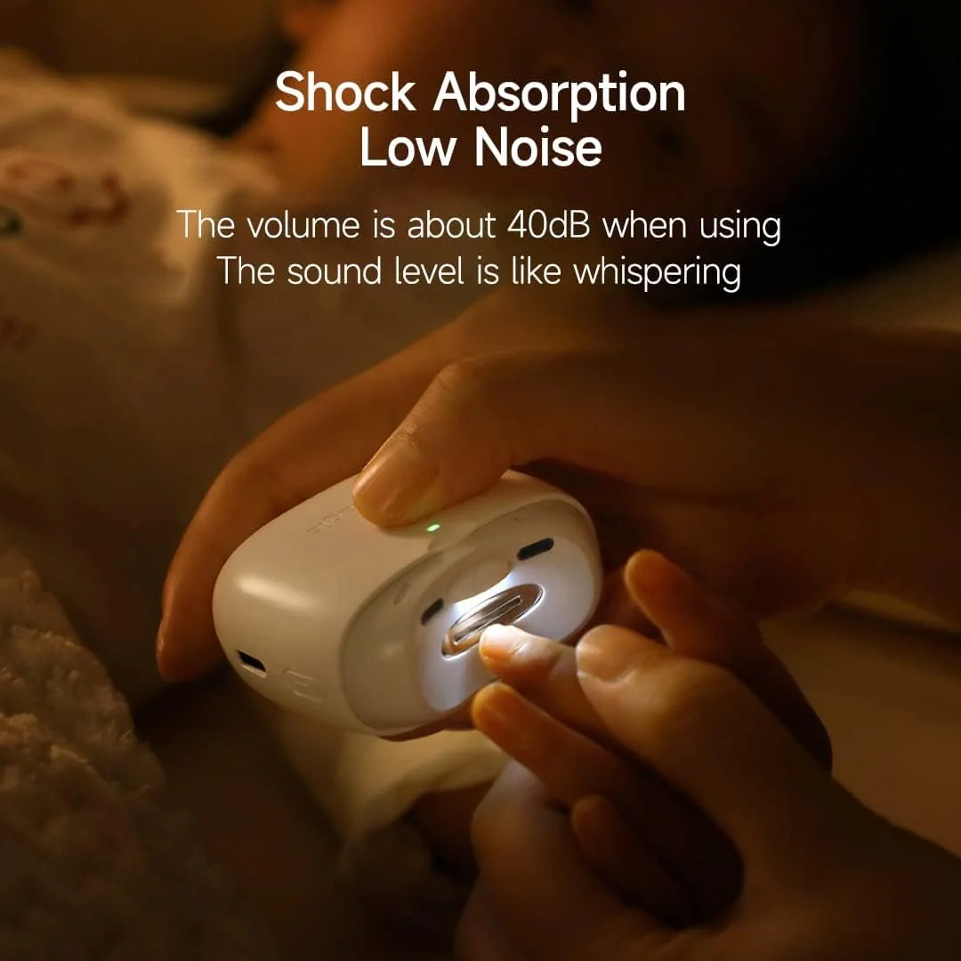 ناخن گیر برقی MAKINGTEC، طراحی 2 در 1 ناخن گیر و سوهان، شروع لمسی با محفظه نگهداری خرده ناخن و چراغ شب، ناخن گیر برقی ایمن قابل شارژ USB برای نوزادان، کودکان و بزرگسالان