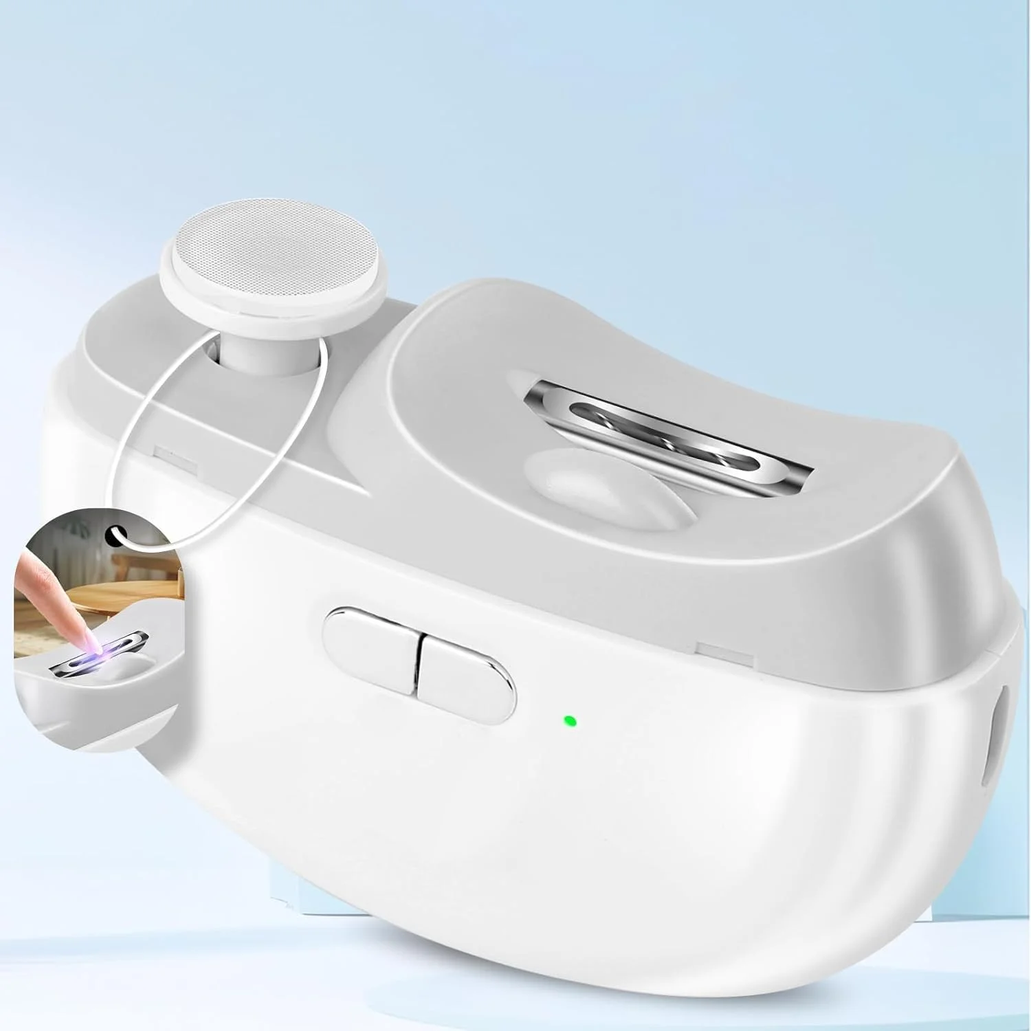 ناخن گیر برقی اتوماتیک، پولیشر و اصلاح کننده ناخن برقی، ناخن گیر برقی اتوماتیک با 2 سرعت، سوهان ناخن برقی ایمن قابل شارژ USB برای نوزادان، کودکان، بزرگسالان و سالمندان
