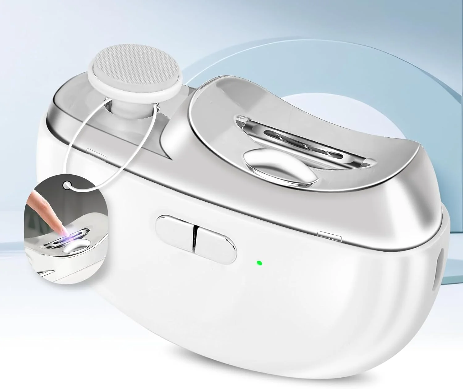 ناخن گیر برقی کودک - سوهان ناخن، پولیش و محفظه نگهداری ناخن 3 در 1 با LED، سوهان ناخن اضافی، قابل شارژ با USB و 2 سرعت برای نوزاد، کودک، بزرگسال، سالمند و مراقبان ناخن گیر برقی کودک - سوهان ناخن، پولیش و محفظه نگهداری ناخن 3 در 1 با LED، سوهان ناخن اضافی، قابل شارژ با USB و 2 سرعت برای نوزاد، کودک، بزرگسال، سالمند و مراقبان