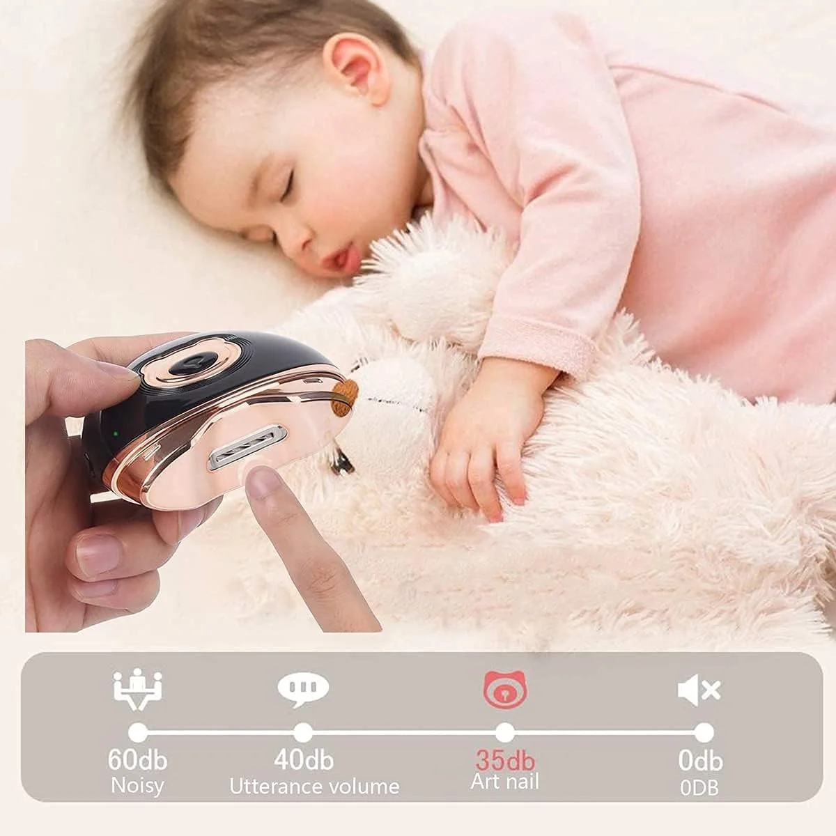 ناخن گیر برقی MAKINGTEC، سوهان ناخن برقی، ابزار مانیکور ایمن و خودکار برای نوزادان، کودکان نوپا، کودکان و سالمندان