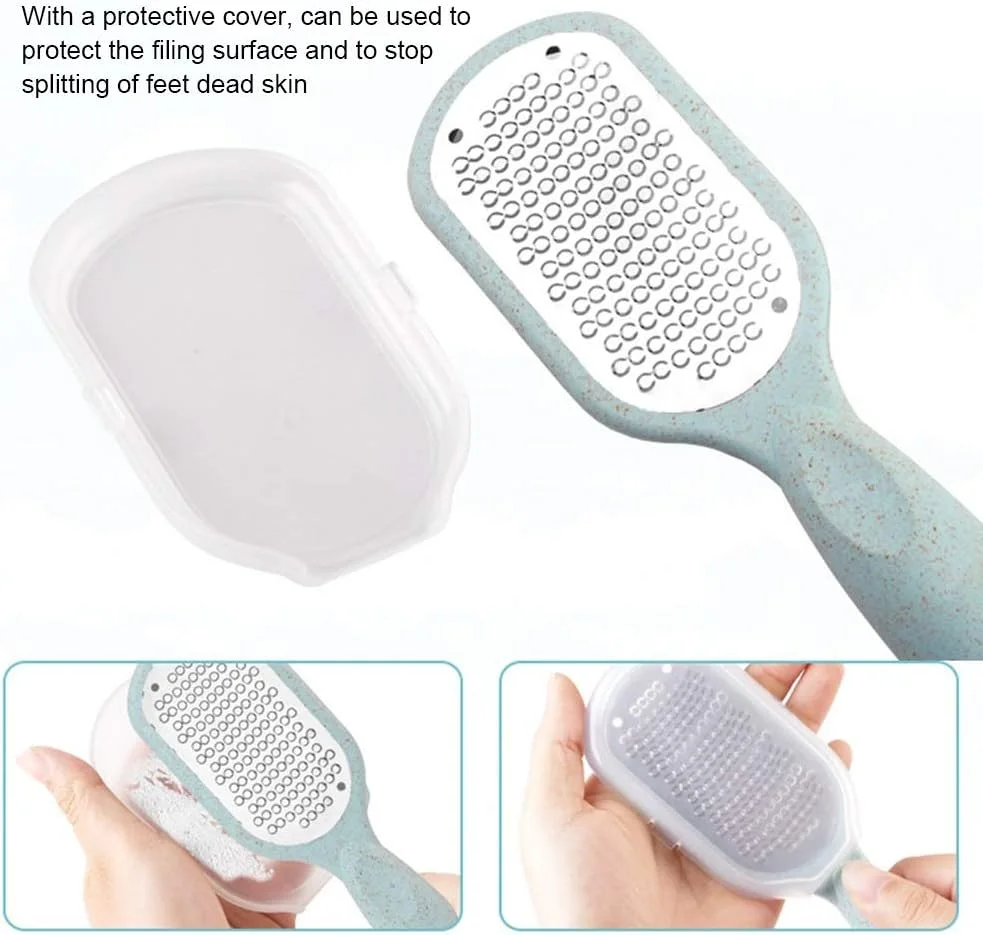 سوهان پا از بین برنده پوست مرده و پینه، سوهان پدیکور حرفه ای، رنده پا استیل ضد زنگ، ابزار پدیکور (رنگ: سفید)