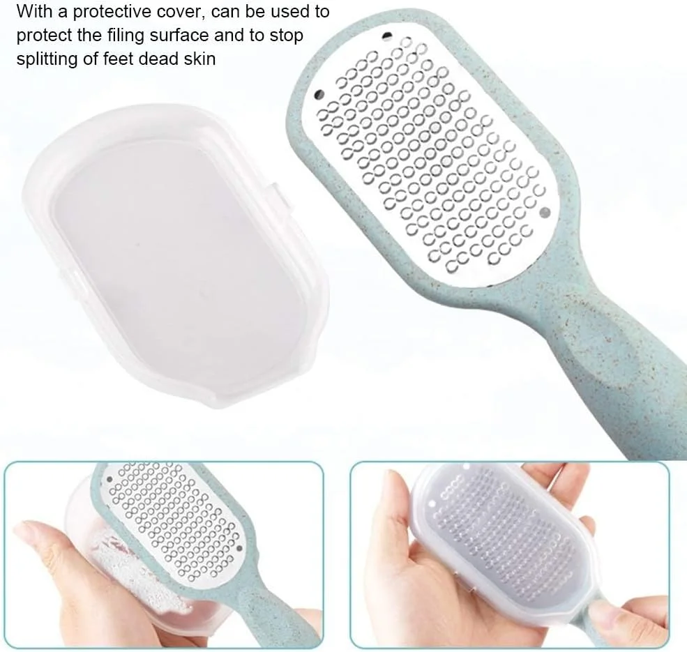 سوهان پا از بین برنده پوست مرده و پینه، سوهان پدیکور، رنده پدیکور حرفه ای، رنده استیل ضد زنگ، ابزار پدیکور (رنگ: طلایی)