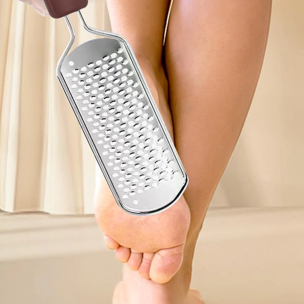 سوهان فلزی پا: اسکرابر بزرگ برای پدیکور و اسپا پا، مناسب برای استفاده در منزل و مراکز مراقبت (قهوه ای)