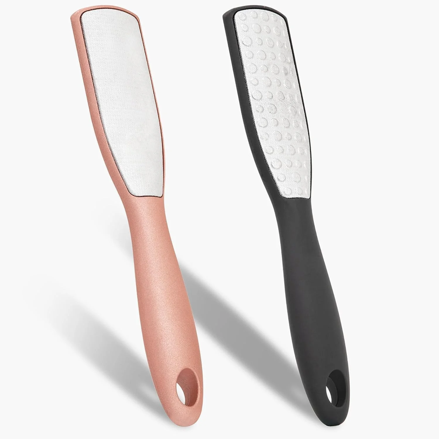 ست ۲ عددی سوهان پا حرفه ای، از بین برنده پینه دو طرفه، رنده پا، اسکرابر پدیکور پا، ابزار خراشنده پا از جنس استیل ضد زنگ، برای پاهای خشک و مرطوب، رنده پا، با دسته، برای داشتن پاهایی صاف