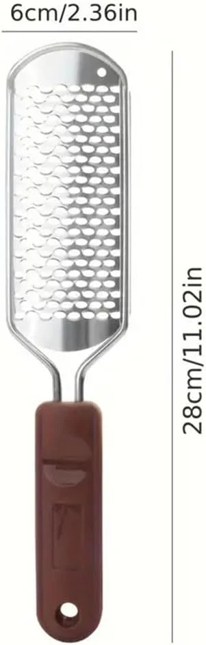 سوهان فلزی پا: اسکرابر بزرگ برای پدیکور و اسپا پا، مناسب برای استفاده در منزل و مراکز مراقبت (قهوه ای)