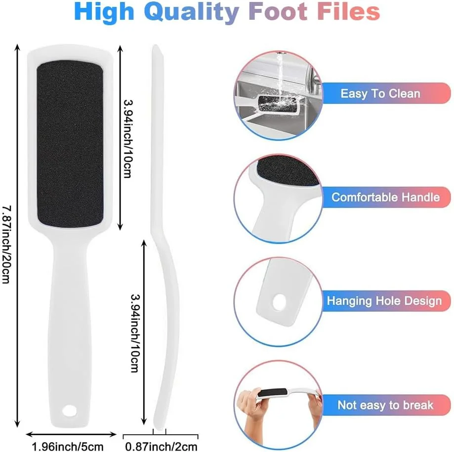 سوهان پا دو طرفه چند جهته نیکلی، از بین برنده پینه، اسکراپر پاشنه پا، ابزار مراقبت و لایه برداری پا برای از بین بردن پوست های زبر، ترک خورده و سفت (سفید) سوهان پا دو طرفه چند جهته نیکلی، از بین برنده پینه، اسکراپر پاشنه پا، ابزار مراقبت و لایه برداری پا برای از بین بردن پوست های زبر، ترک خورده و سفت (سفید)