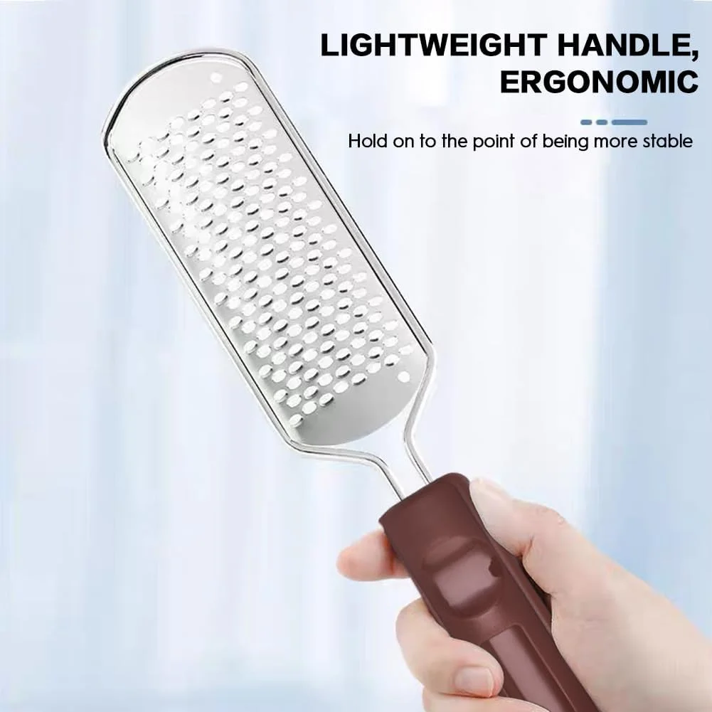 سوهان فلزی پا: اسکرابر بزرگ برای پدیکور و اسپا پا، مناسب برای استفاده در منزل و مراکز مراقبت (قهوه ای)