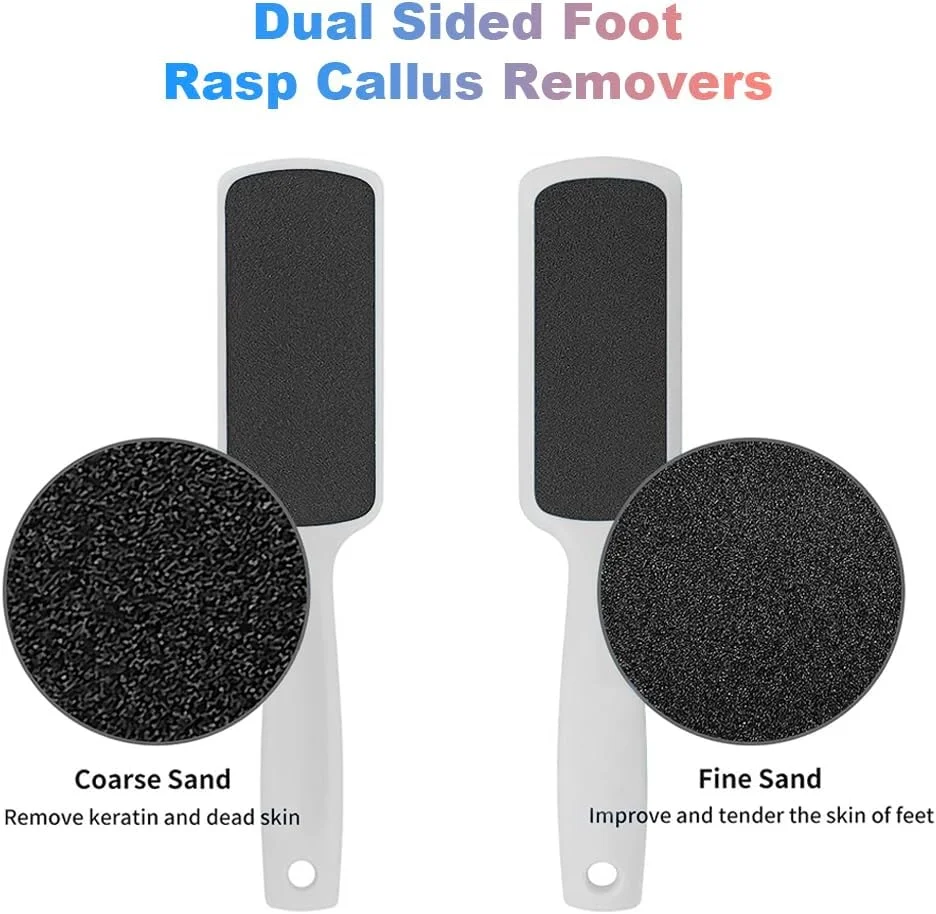 سوهان پا دو طرفه چند جهته نیکلی، از بین برنده پینه، اسکراپر پاشنه پا، ابزار مراقبت و لایه برداری پا برای از بین بردن پوست های زبر، ترک خورده و سفت (سفید) سوهان پا دو طرفه چند جهته نیکلی، از بین برنده پینه، اسکراپر پاشنه پا، ابزار مراقبت و لایه برداری پا برای از بین بردن پوست های زبر، ترک خورده و سفت (سفید)