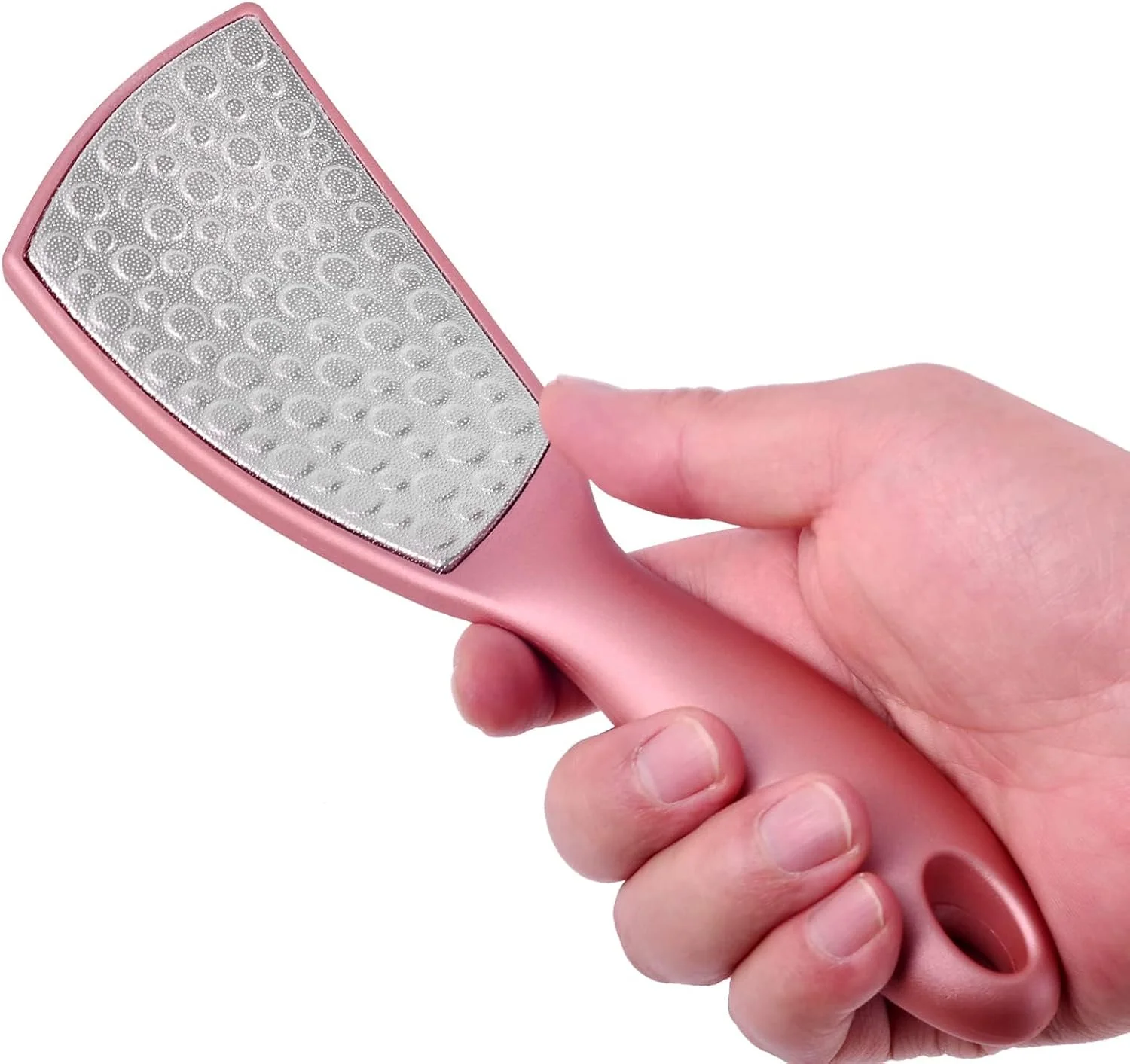 سوهان پا و از بین برنده پینه پا KASTWAVE صورتی، بهترین ابزار پدیکور فلزی برای مراقبت از پا و از بین بردن پوست سفت، دو طرفه چند جهته قابل استفاده بر روی پاهای خشک و مرطوب (9.5L)