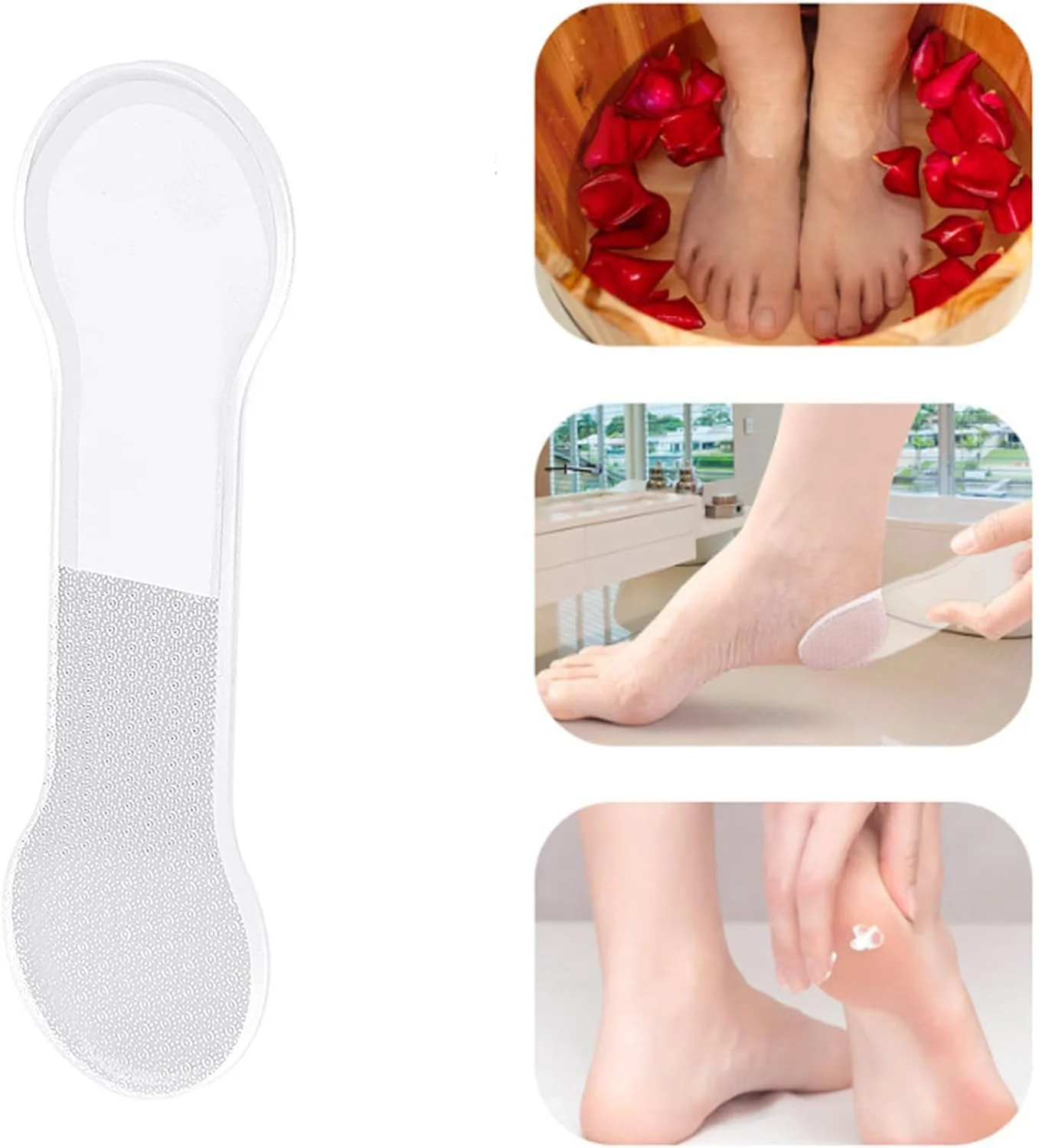 سوهان پای شیشه ای نانوس، از بین برنده پینه و پوست های مرده پا، ابزار موثر پدیکور و اسکرابر پا، هدیه ای برای از بین بردن پوست های مرده