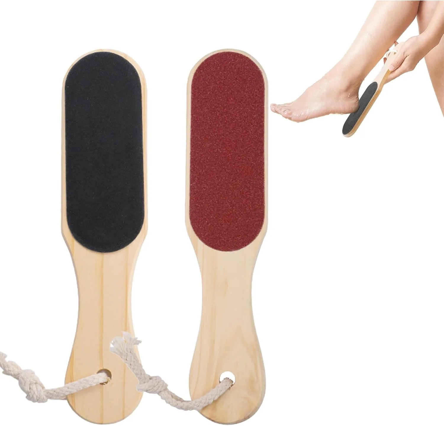 سوهان پا و از بین برنده پینه دو طرفه حرفه ای - سنگ پا سیلیکون کاربید مشکی برای پاشنه های ترک خورده، پوست مرده، میخچه و پوست سخت - ابزار پدیکور اسکرابر پا مرطوب/خشک - پاهای نرم و لطیف (2 عدد)