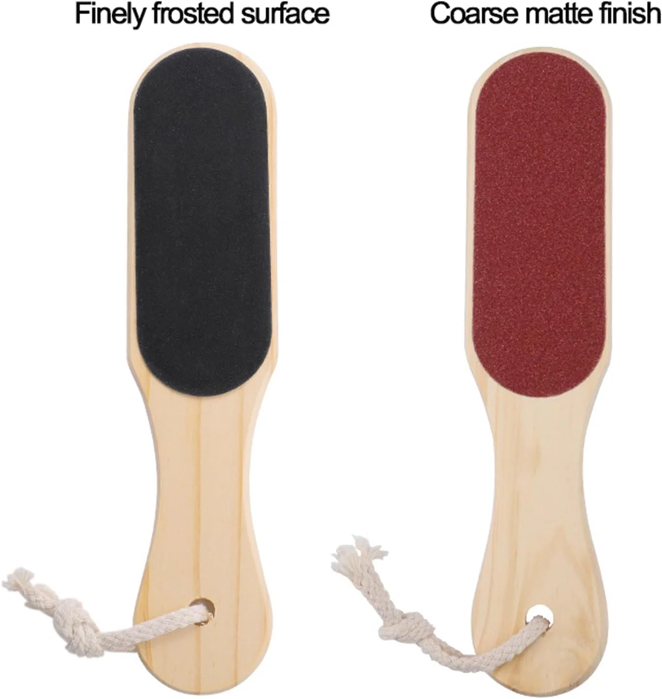 سوهان پا و از بین برنده پینه دو طرفه حرفه ای - سنگ پا سیلیکون کاربید مشکی برای پاشنه های ترک خورده، پوست مرده، میخچه و پوست سخت - ابزار پدیکور اسکرابر پا مرطوب/خشک - پاهای نرم و لطیف (2 عدد)