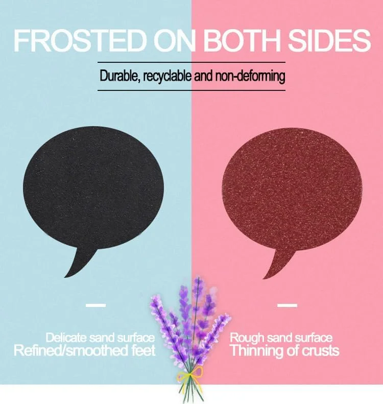 سوهان پا و از بین برنده پینه دو طرفه حرفه ای - سنگ پا سیلیکون کاربید مشکی برای پاشنه های ترک خورده، پوست مرده، میخچه و پوست سخت - ابزار پدیکور اسکرابر پا مرطوب/خشک - پاهای نرم و لطیف (2 عدد)